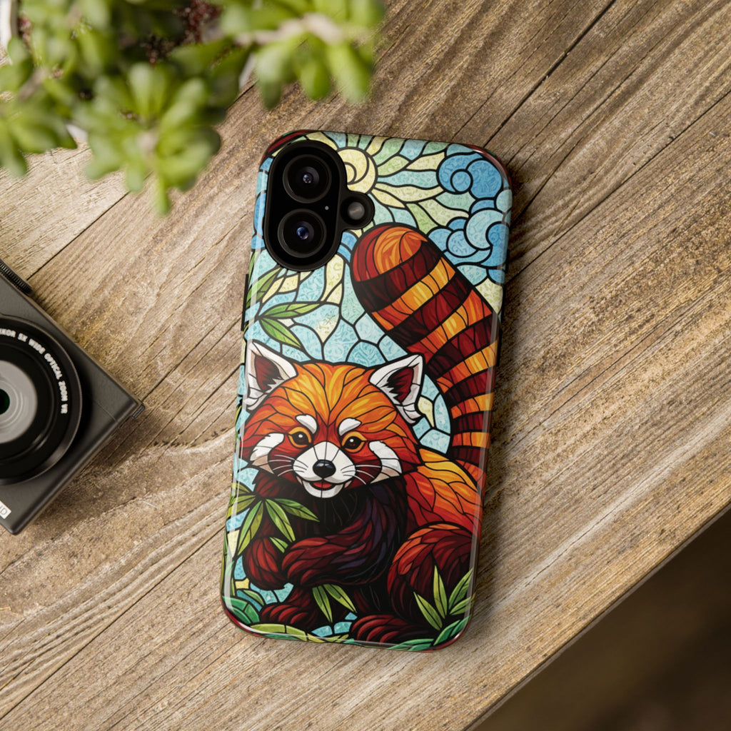 Red Panda Stained Glass Phone Case | Samsung iPhone Pixel
