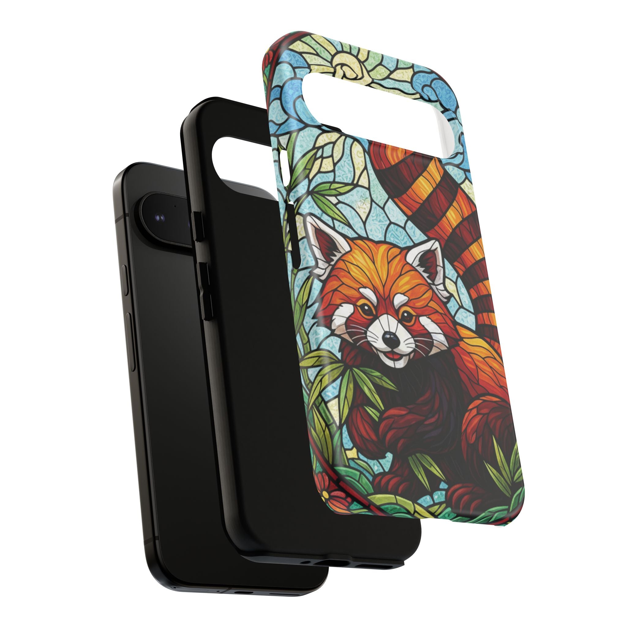 Red Panda Stained Glass Phone Case | Samsung iPhone Pixel
