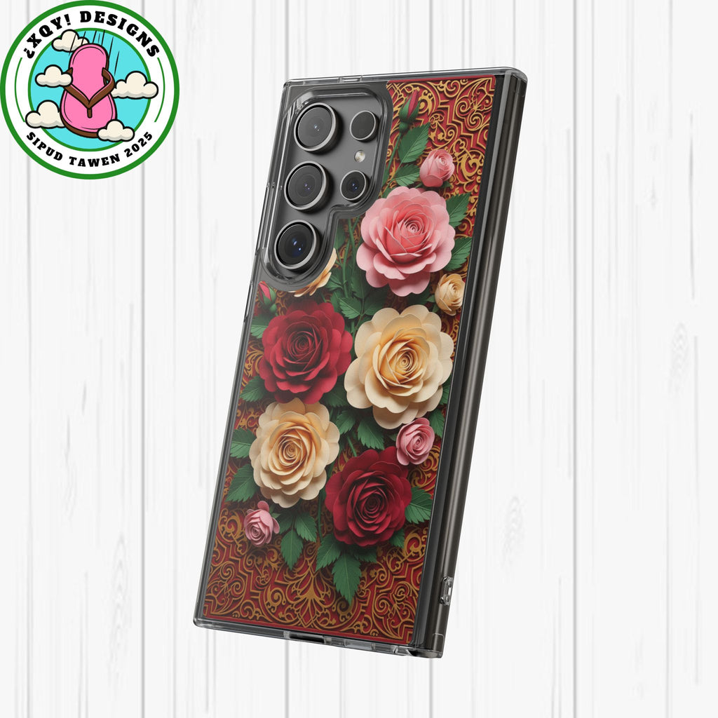 Cut-Paper Rose Bouquet Phone Case