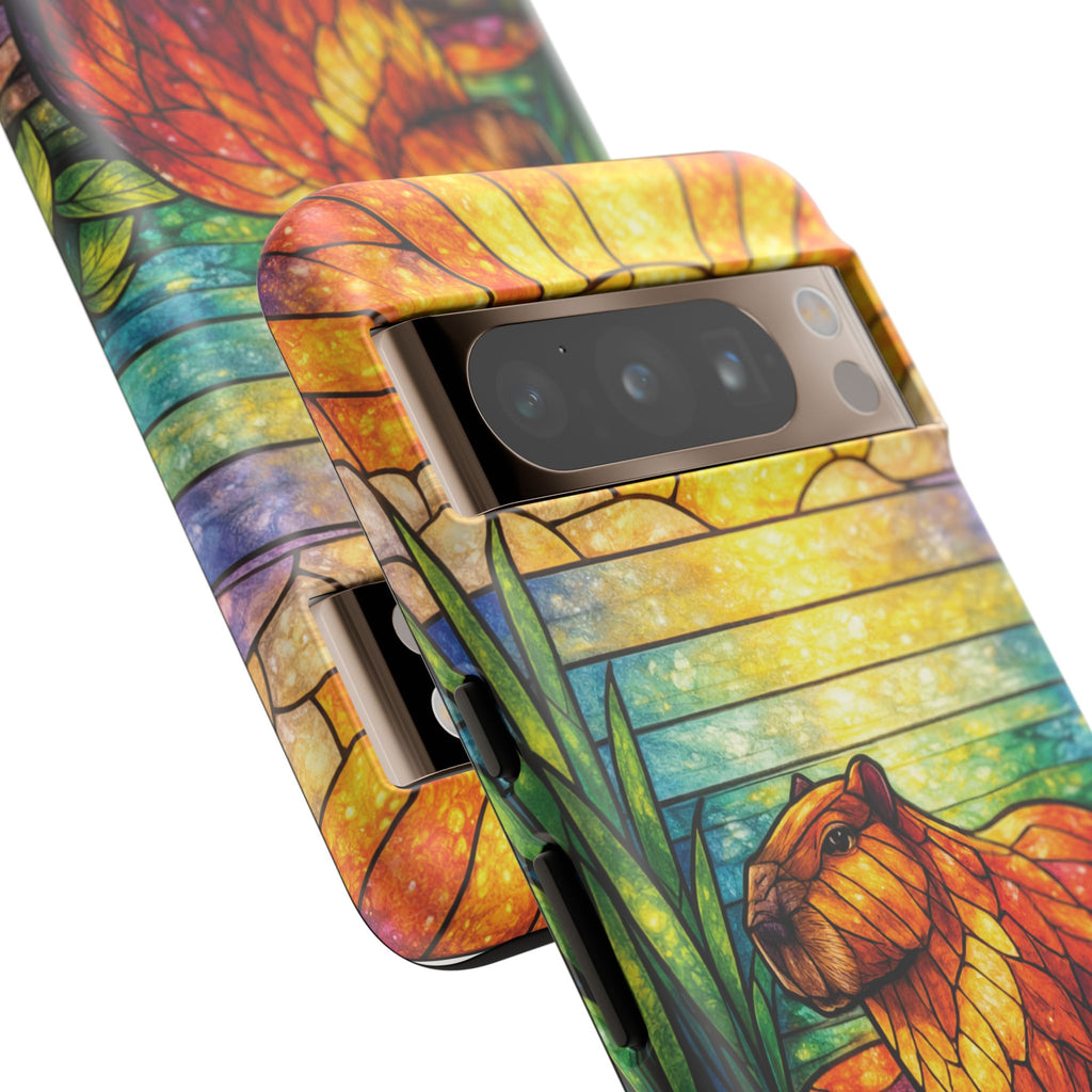 Capybara Stained Glass Galaxy Phone Case — "Tough Cases"