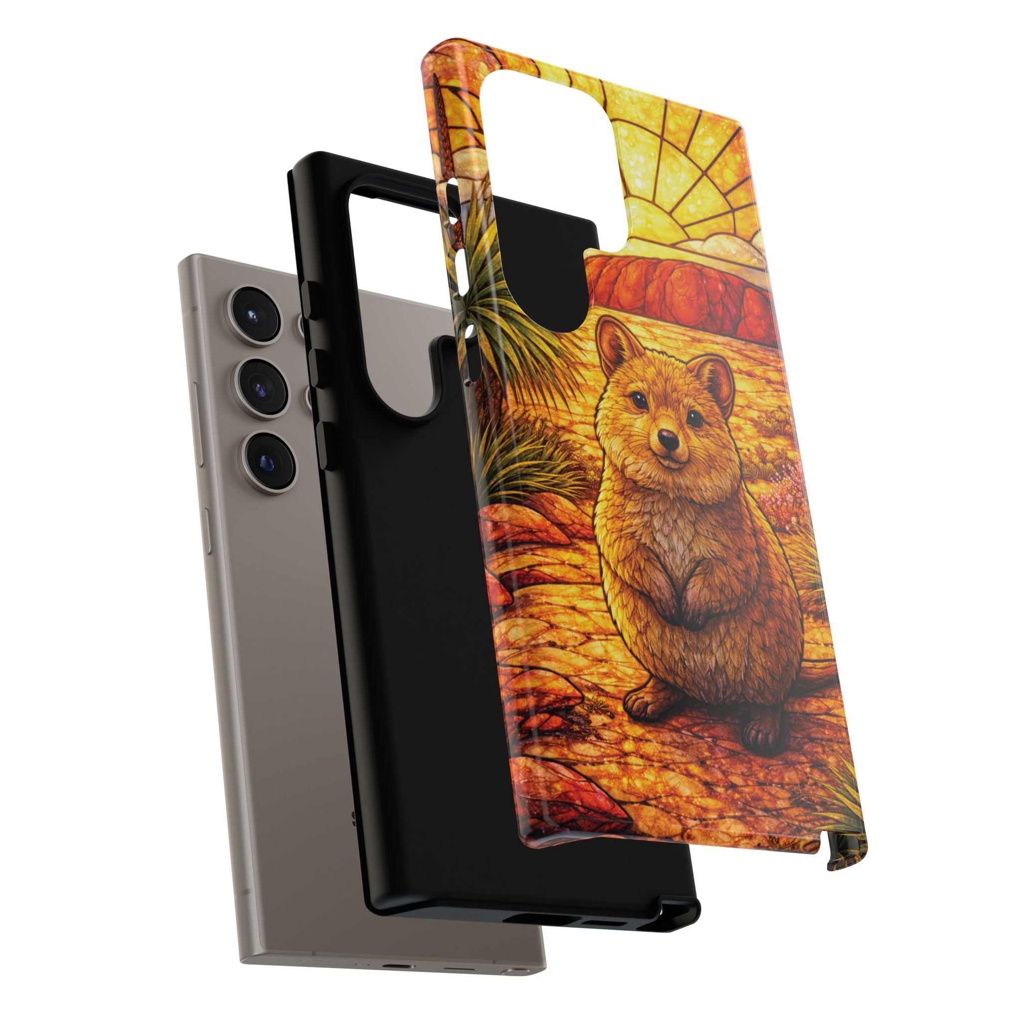 Quokka Stained-Glass Phone Case — Galaxy, iPhone & Pixel