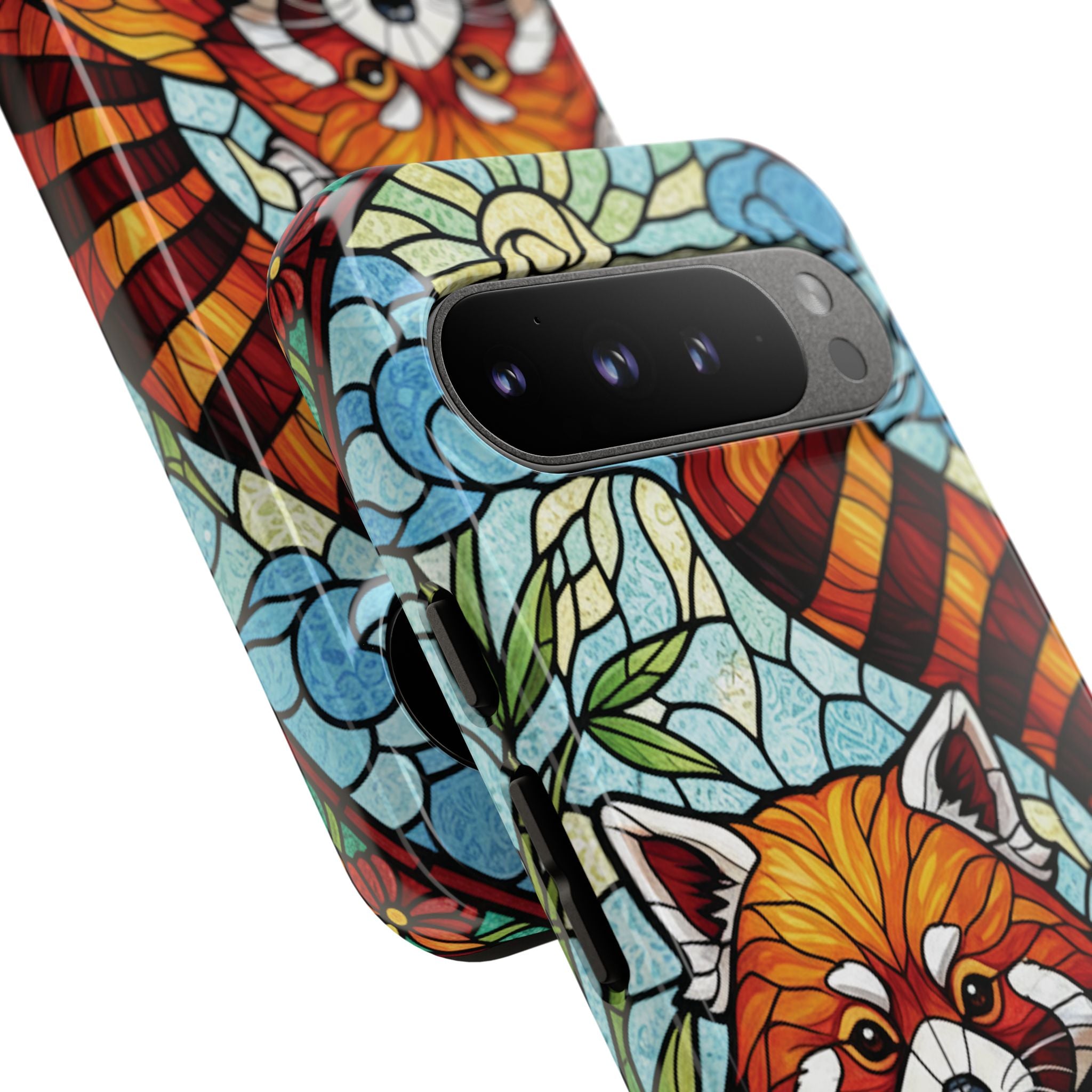 Red Panda Stained Glass Phone Case | Samsung iPhone Pixel