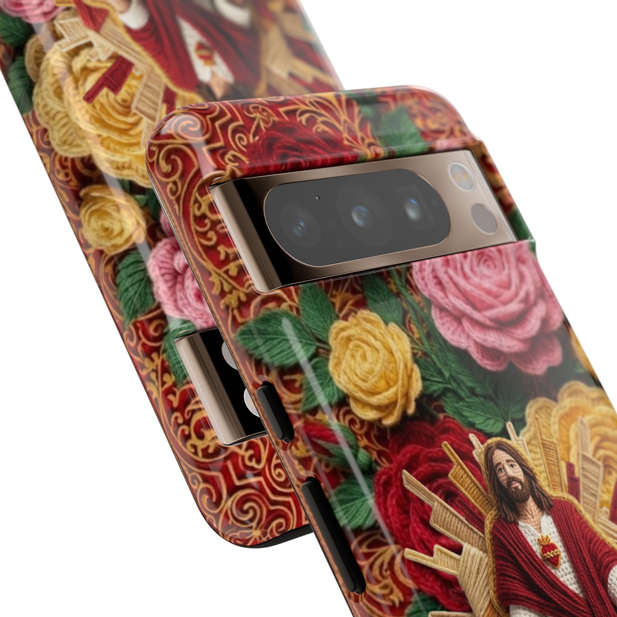 Jesus Resurrection faux-yarn phone case | Resurrection artwork phone case