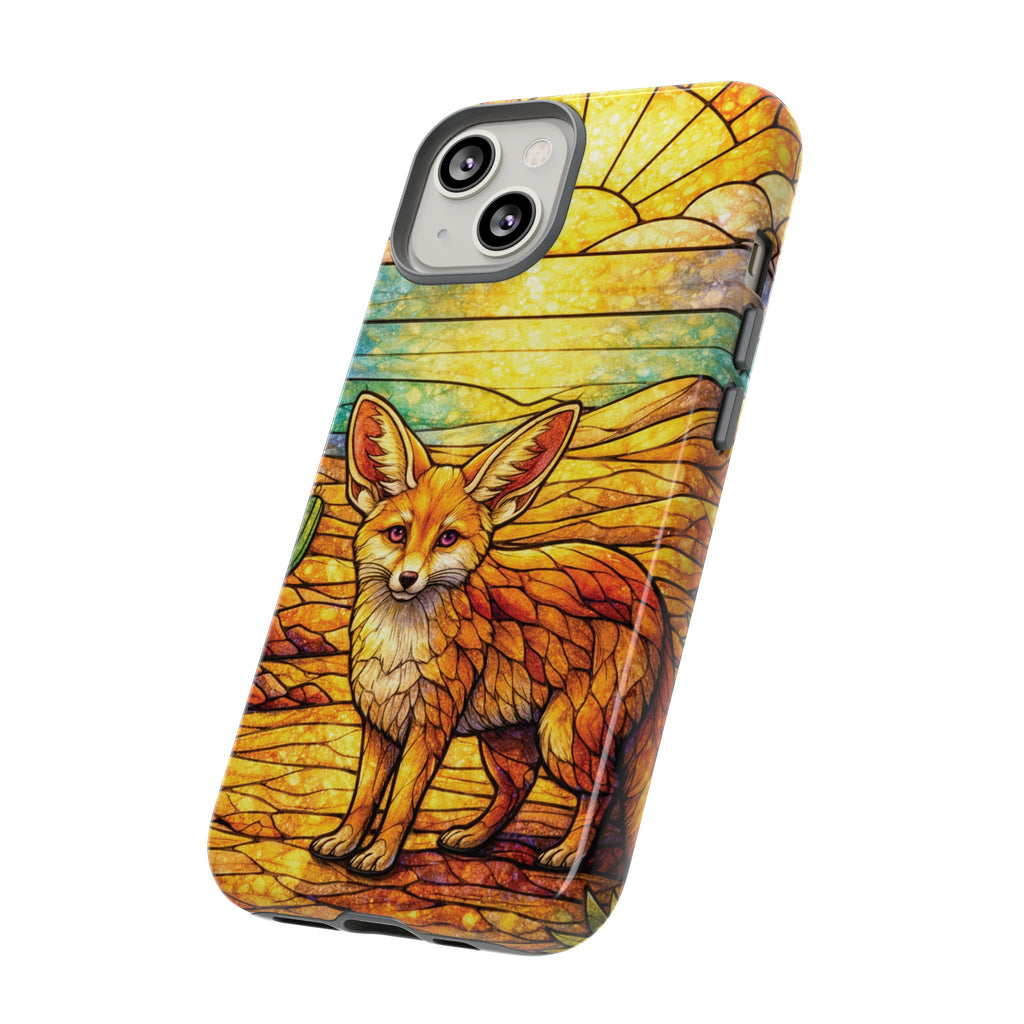 Desert Fox Stained Glass Phone Case — Galaxy & iPhone Pixel Compatible