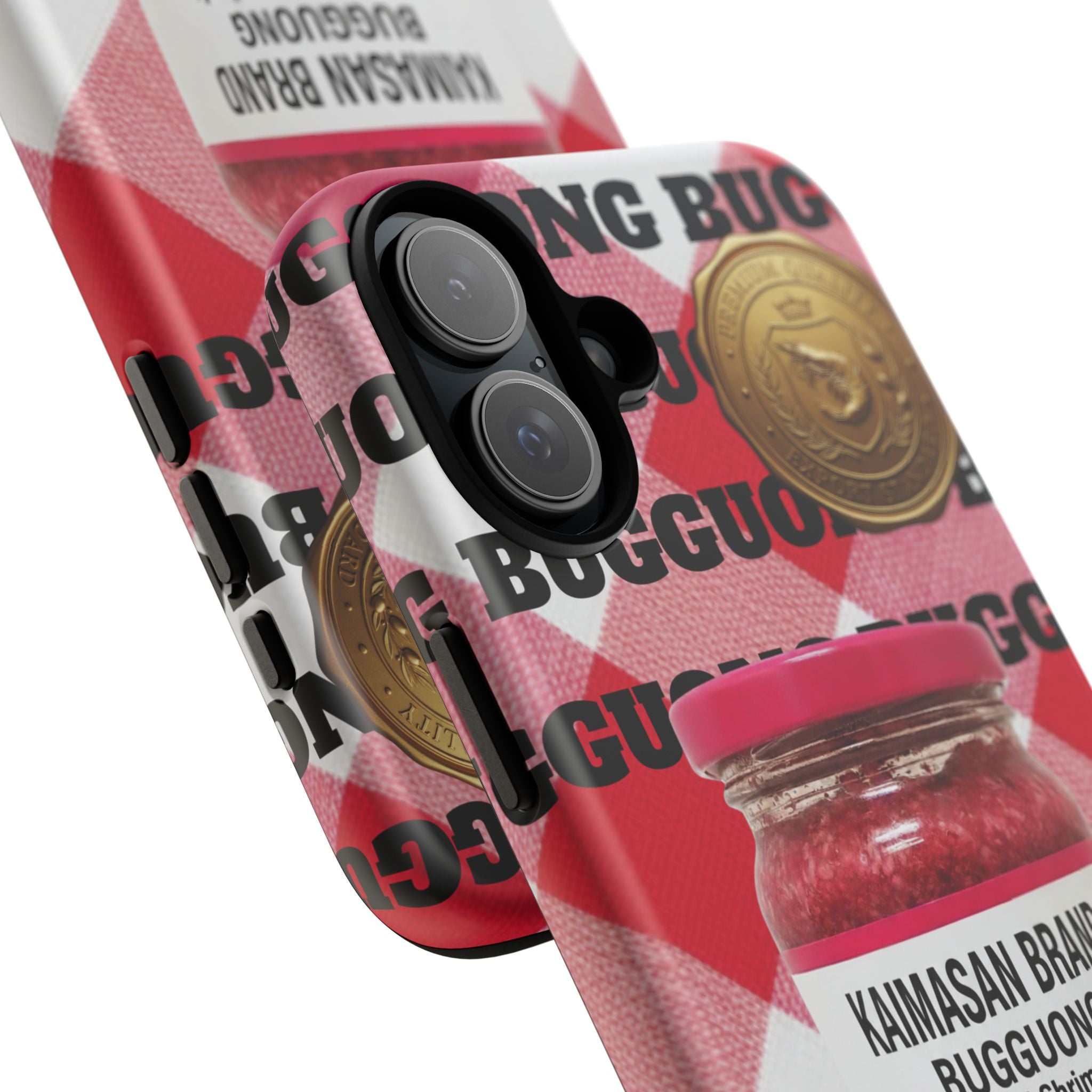 Red Gingham Phone Case Filipino Food Lover Gingham Pattern Phone Accessory Foodie Philippine Cuisine Lover Gift for Foodies