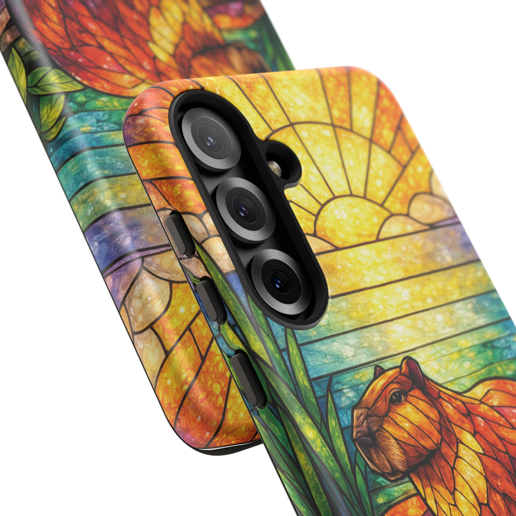 Capybara Stained Glass Galaxy Phone Case — "Tough Cases"