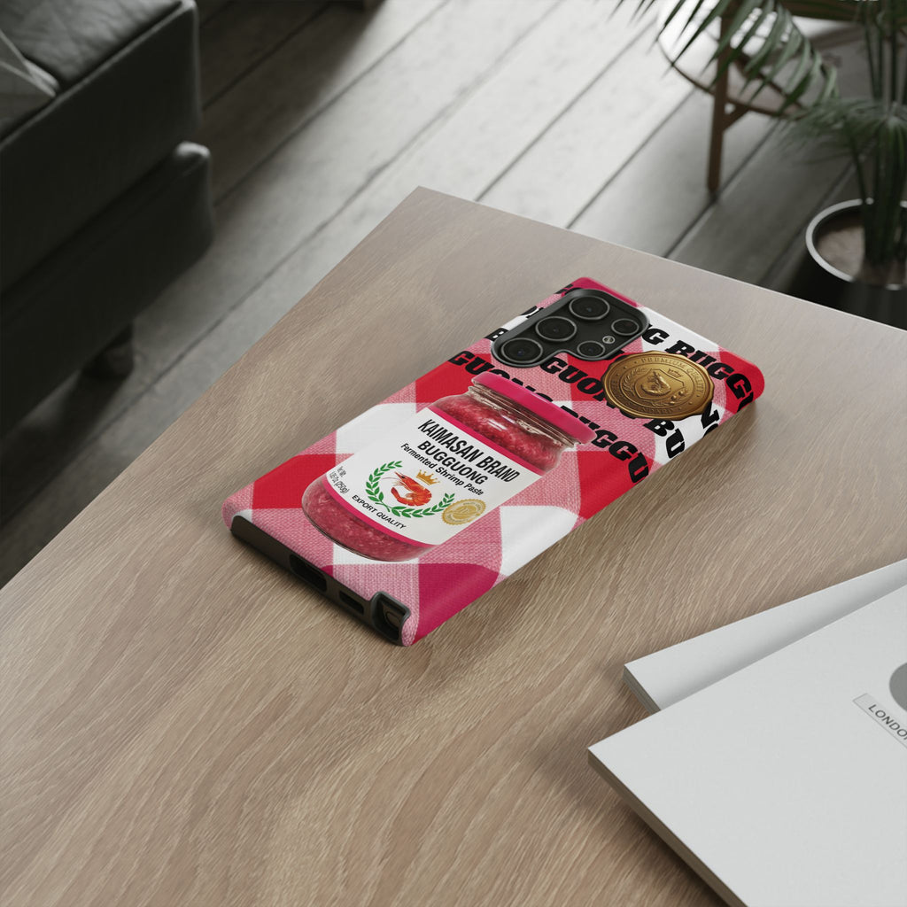 Red Gingham Phone Case Filipino Food Lover Gingham Pattern Phone Accessory Foodie Philippine Cuisine Lover Gift for Foodies