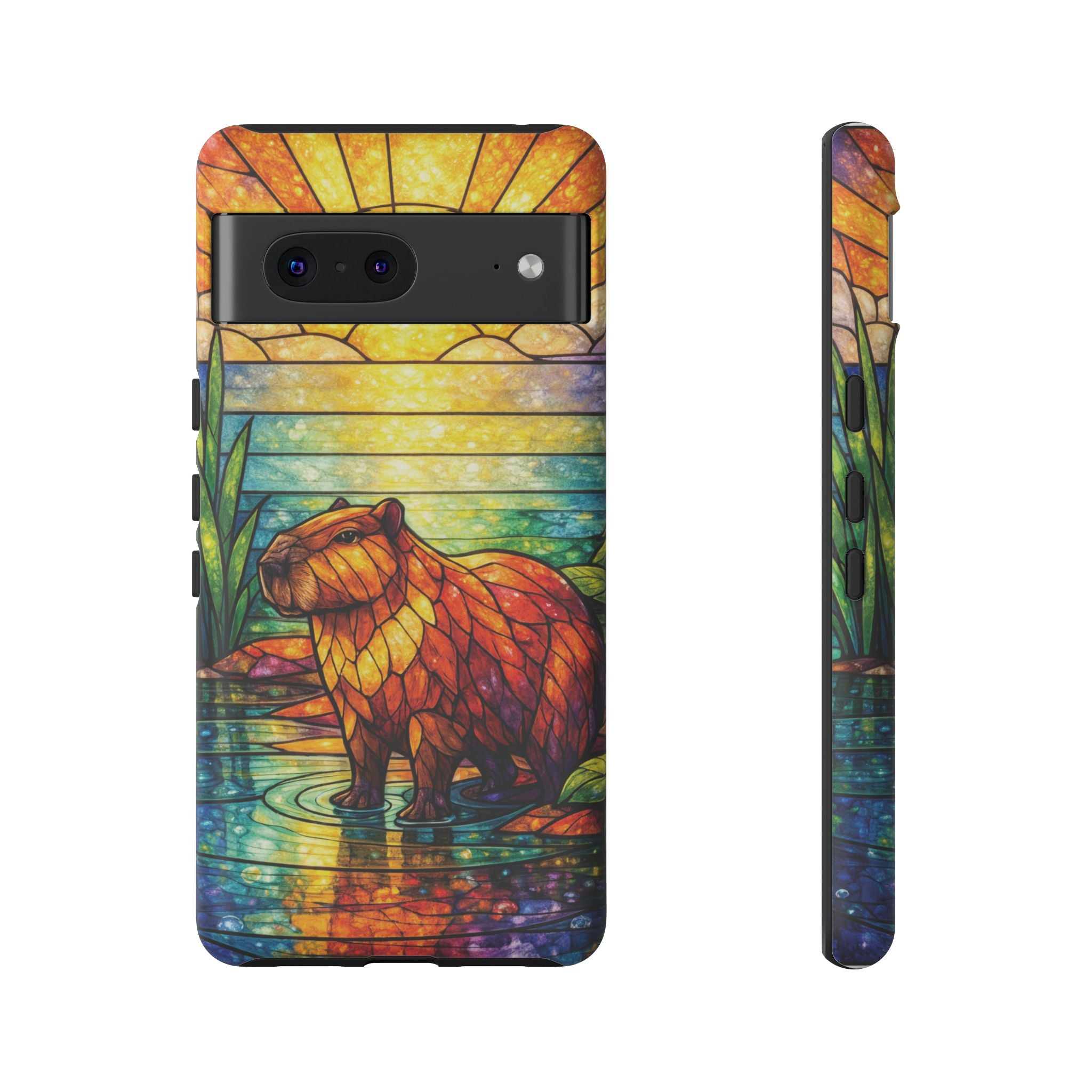 Capybara Stained Glass Galaxy Phone Case — "Tough Cases"