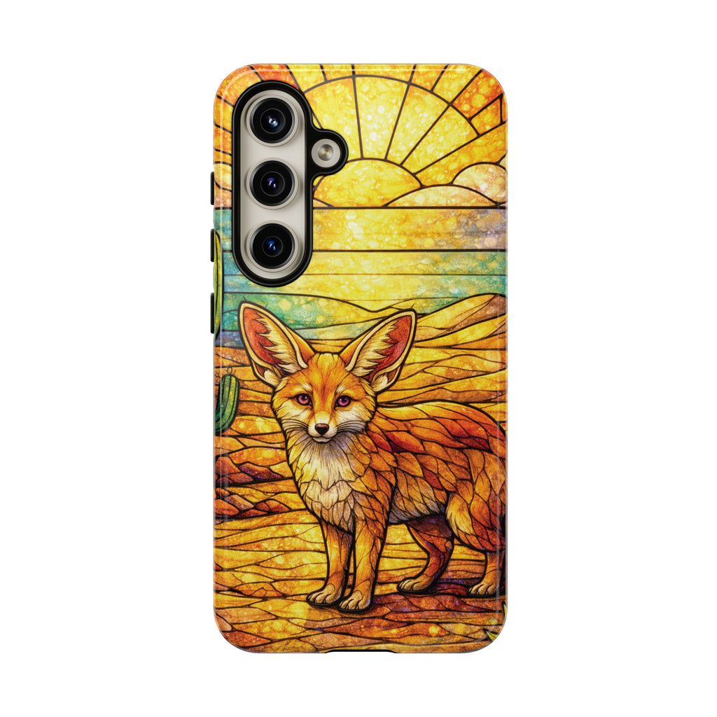 Desert Fox Stained Glass Phone Case — Galaxy & iPhone Pixel Compatible