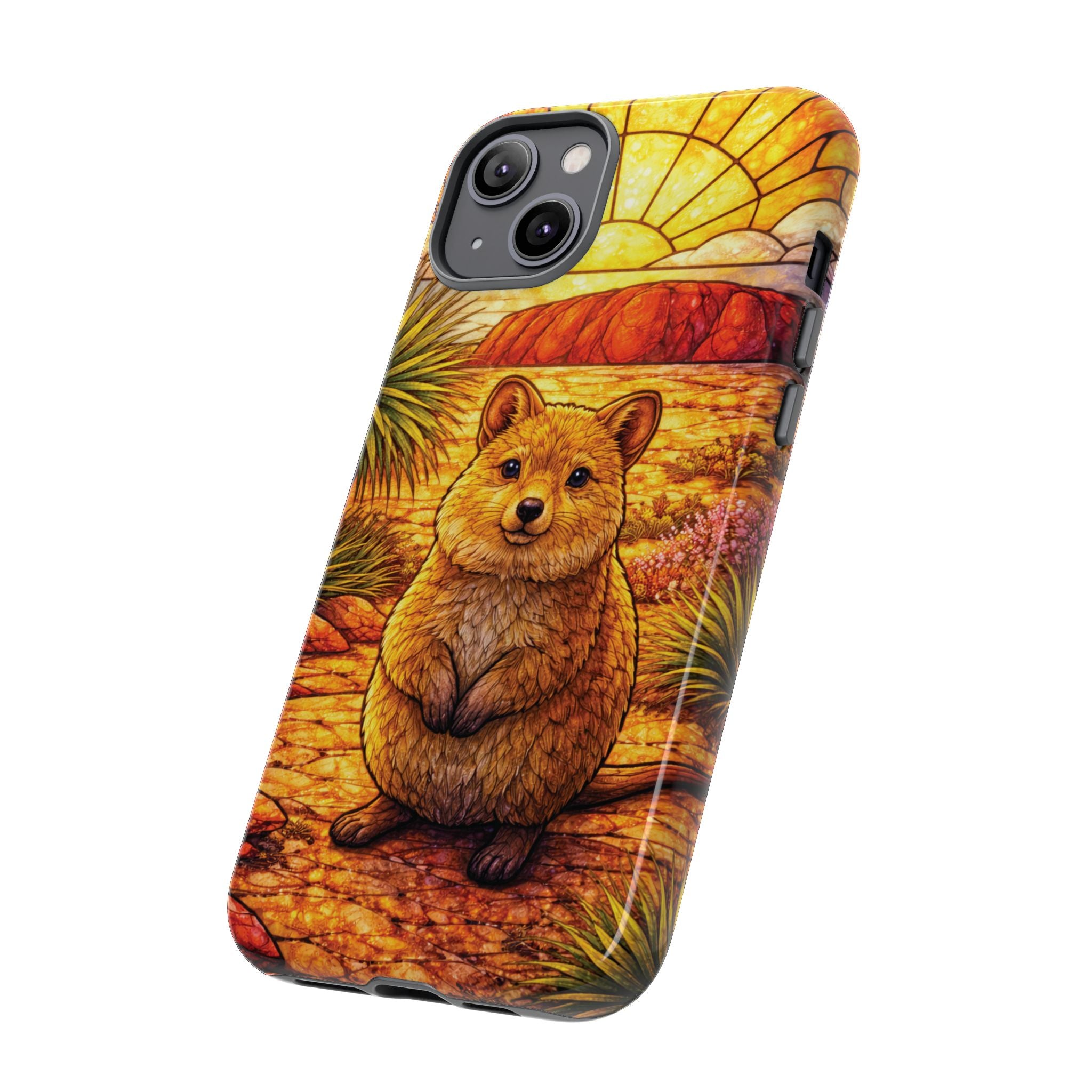 Quokka Stained-Glass Phone Case — Galaxy, iPhone & Pixel