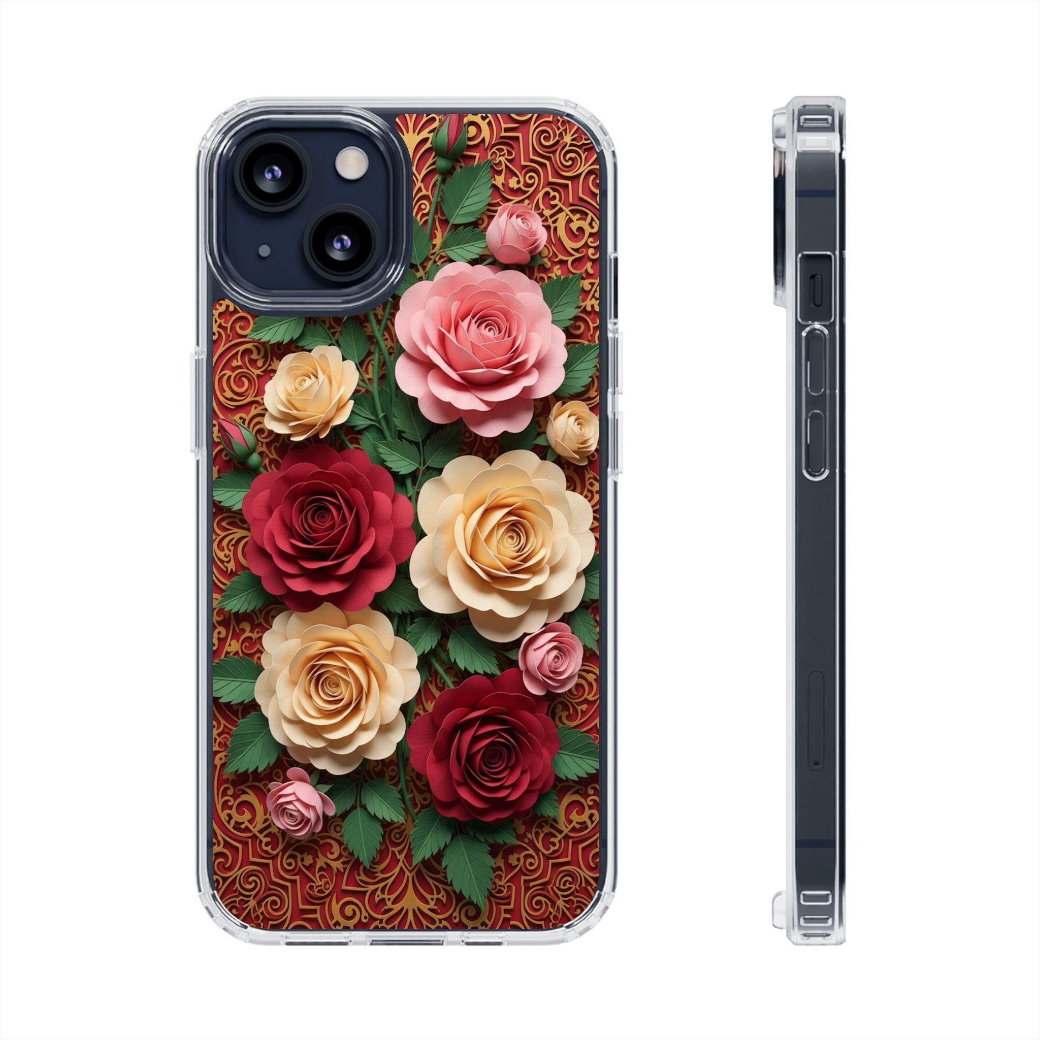Cut-Paper Rose Bouquet Phone Case