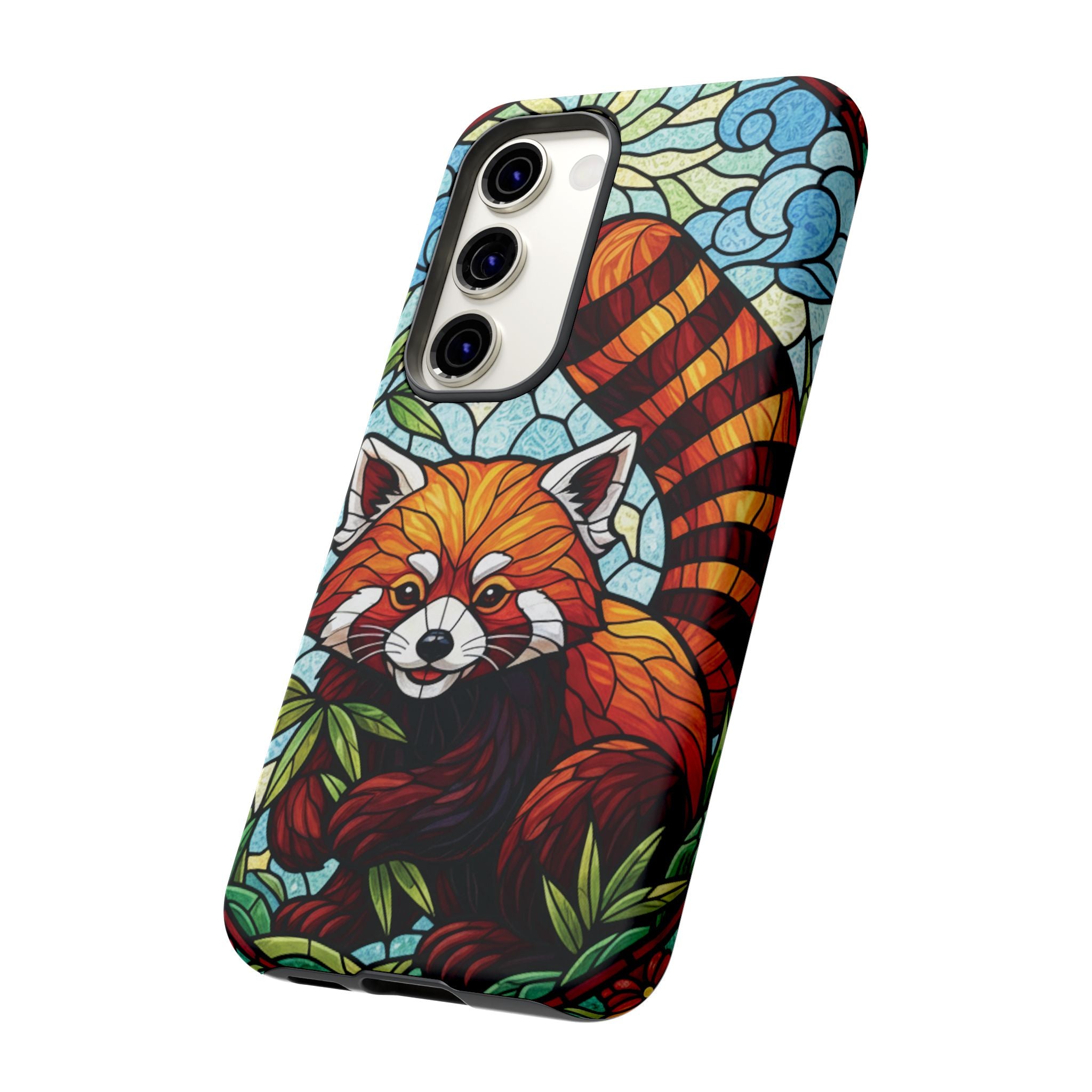 Red Panda Stained Glass Phone Case | Samsung iPhone Pixel