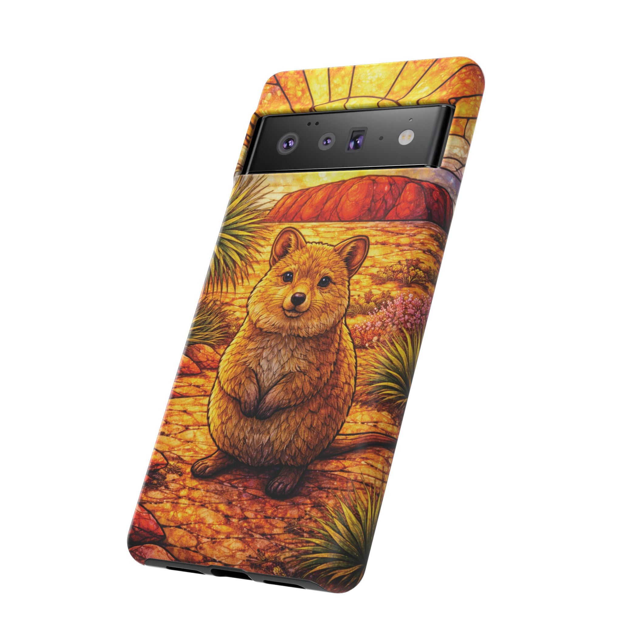 Quokka Stained-Glass Phone Case — Galaxy, iPhone & Pixel