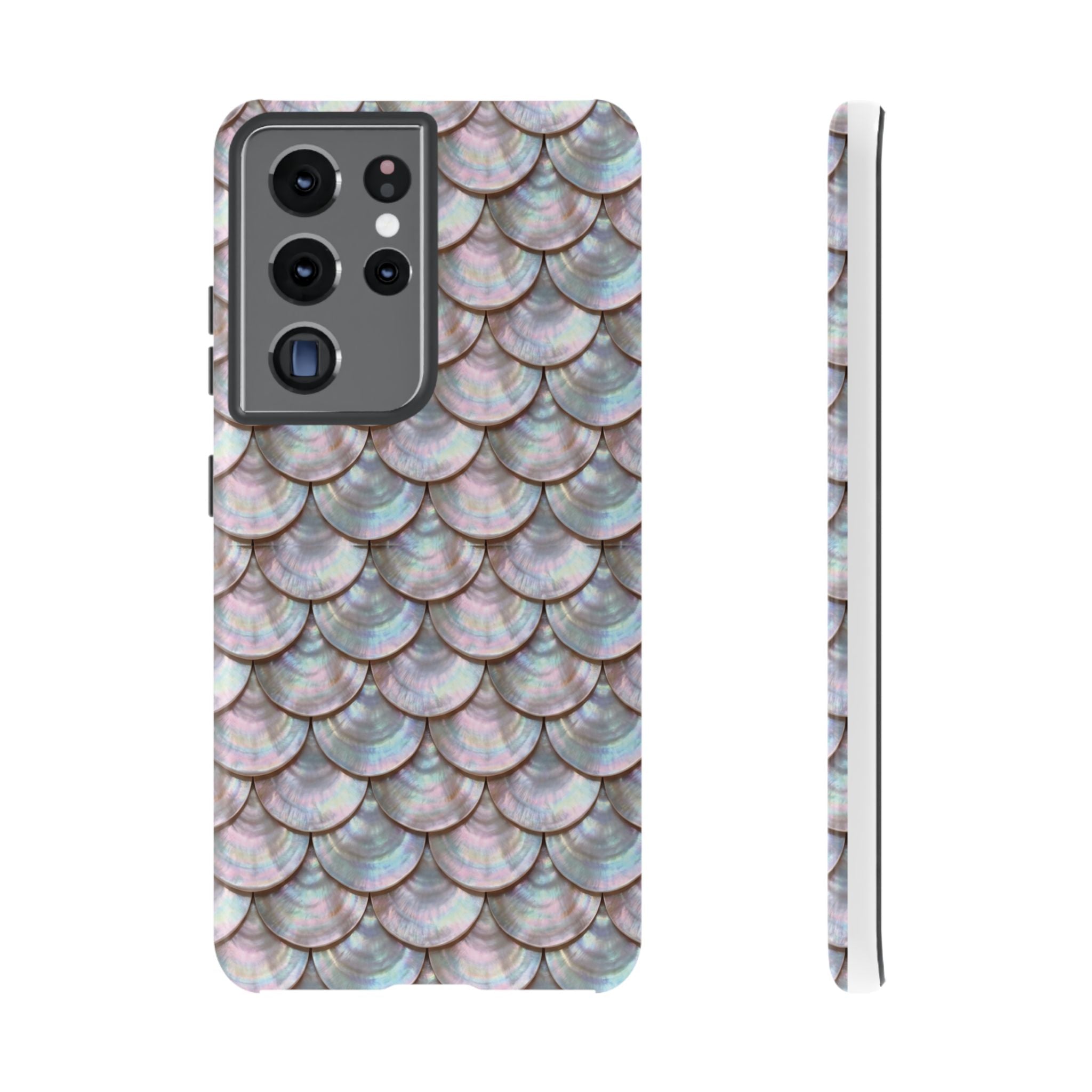 Mother of Pearl Scallop Scale Phone Case — Luxury Galaxy iPhone & Pixel