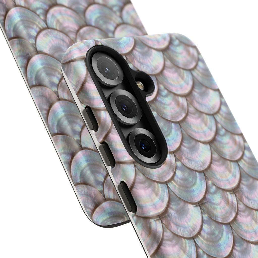 Mother of Pearl Scallop Scale Phone Case — Luxury Galaxy iPhone & Pixel