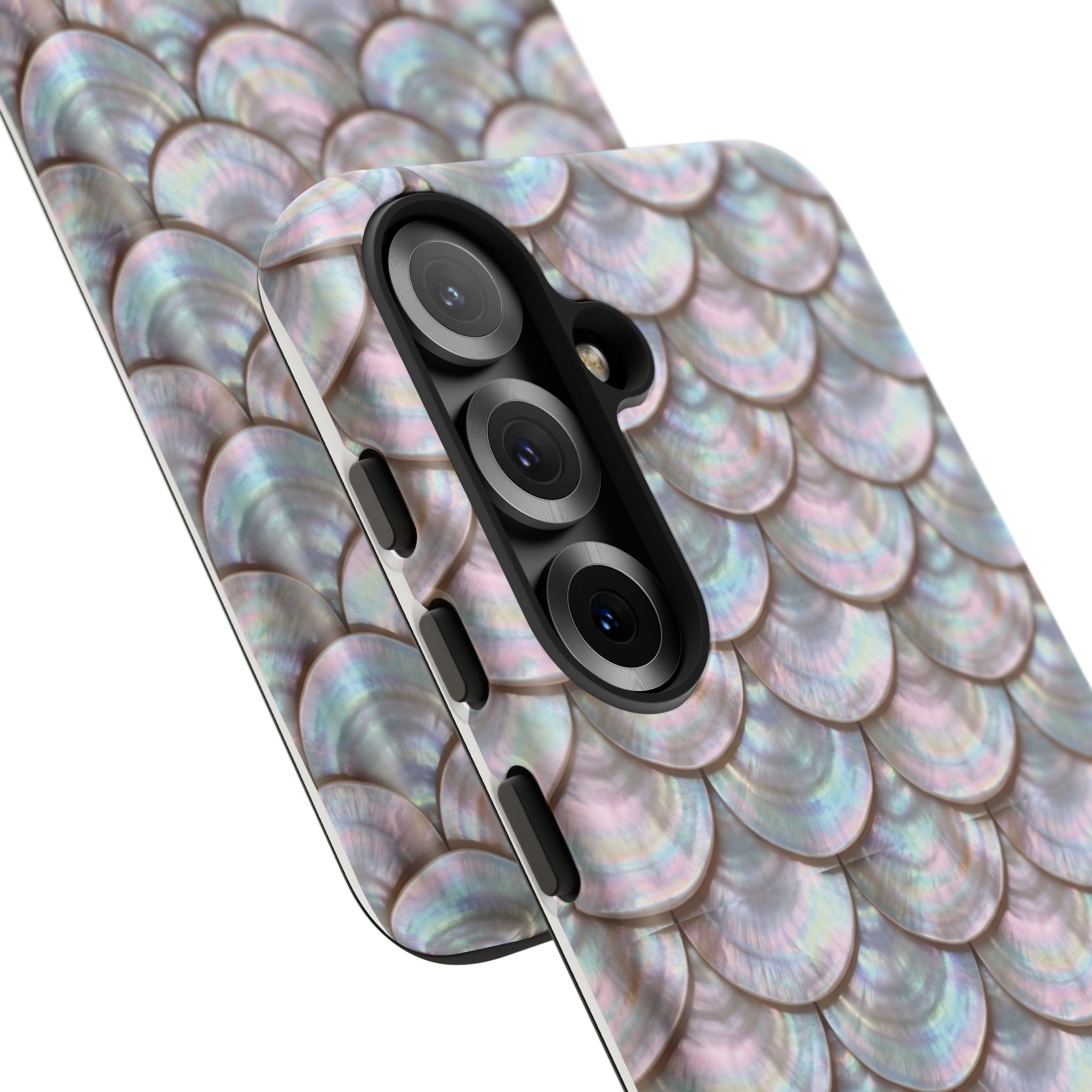 Mother of Pearl Scallop Scale Phone Case — Luxury Galaxy iPhone & Pixel