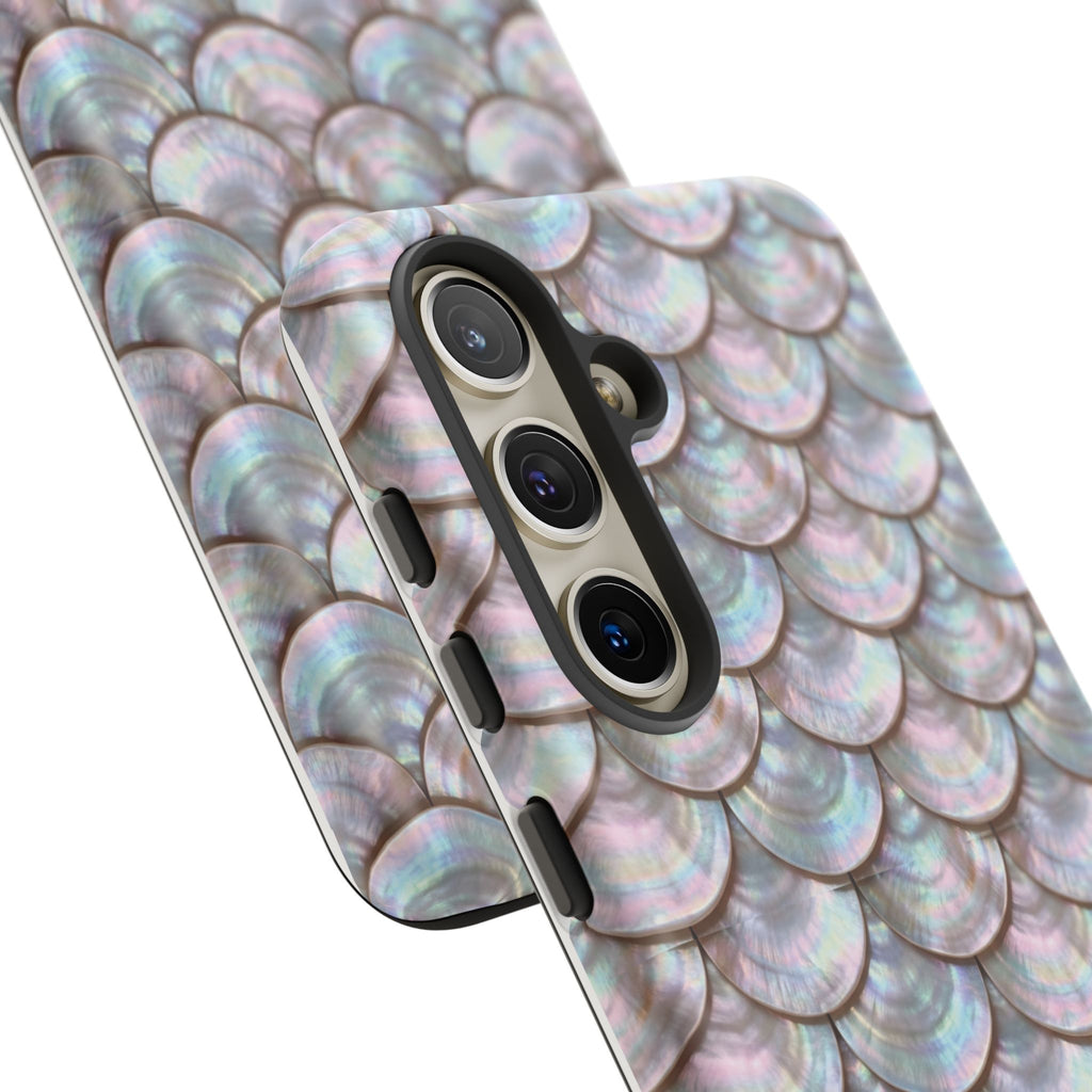 Mother of Pearl Scallop Scale Phone Case — Luxury Galaxy iPhone & Pixel