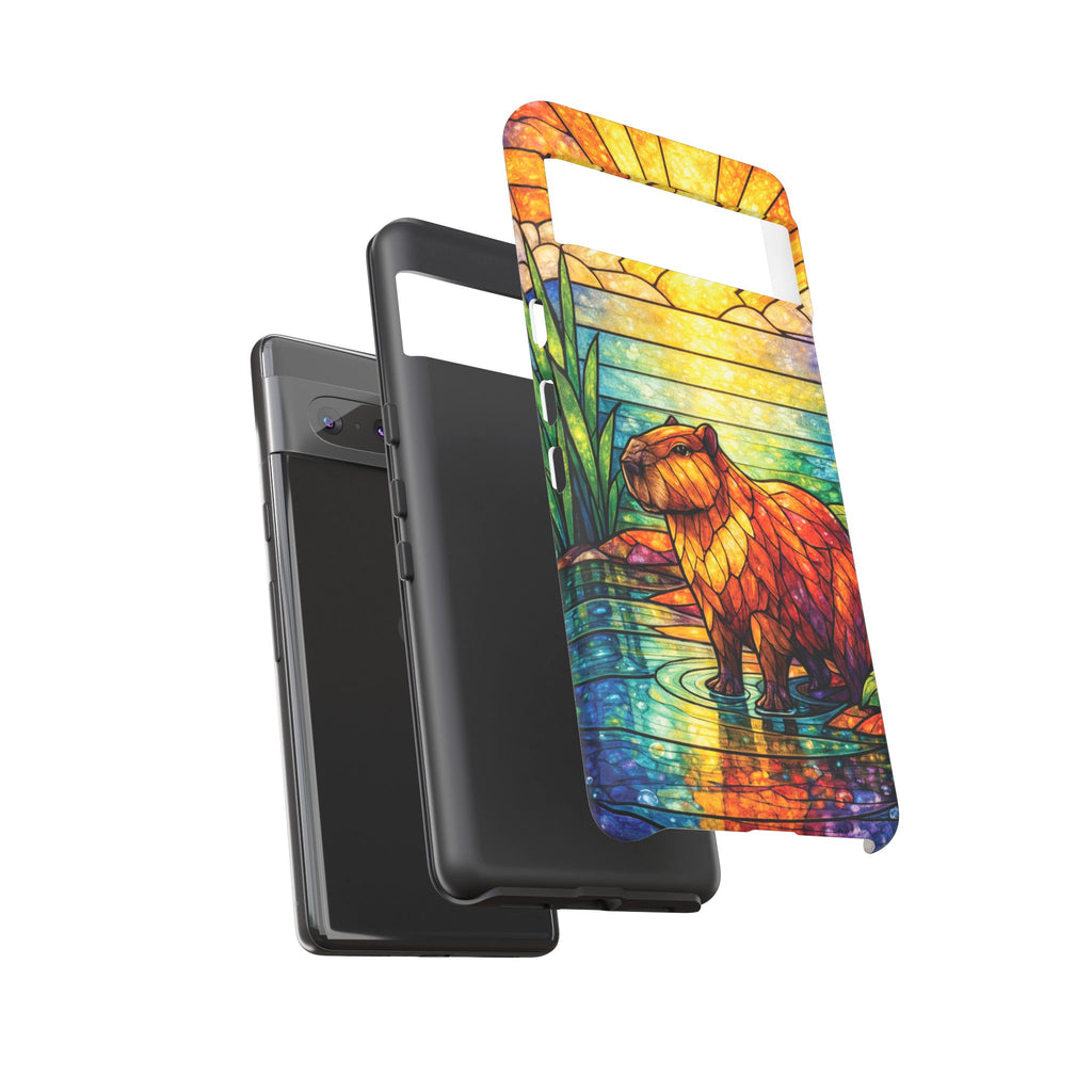 Capybara Stained Glass Galaxy Phone Case — "Tough Cases"