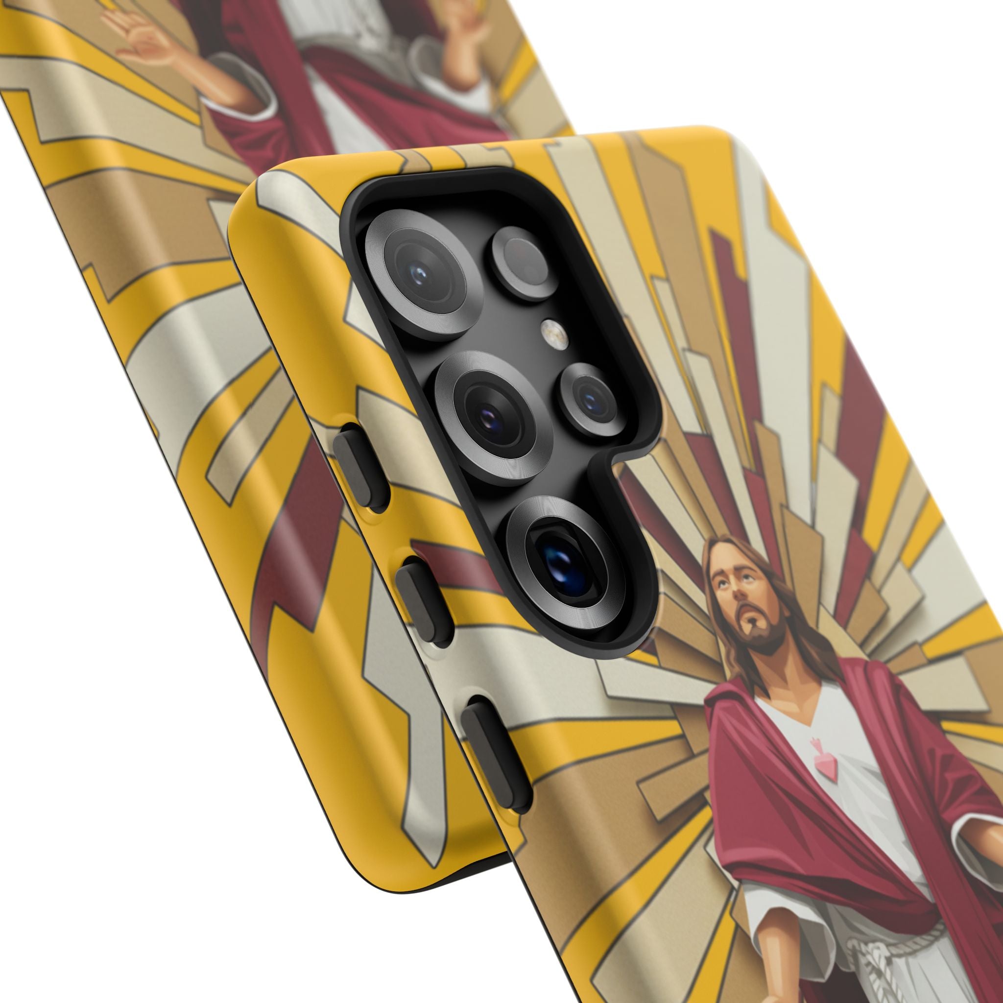 Radiant Jesus Art Phone Case | Christian Faith Inspirational Protective Cover
