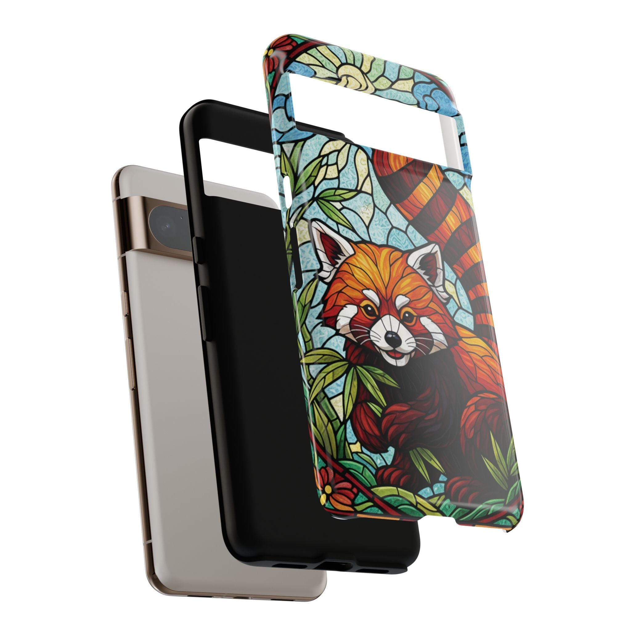 Red Panda Stained Glass Phone Case | Samsung iPhone Pixel