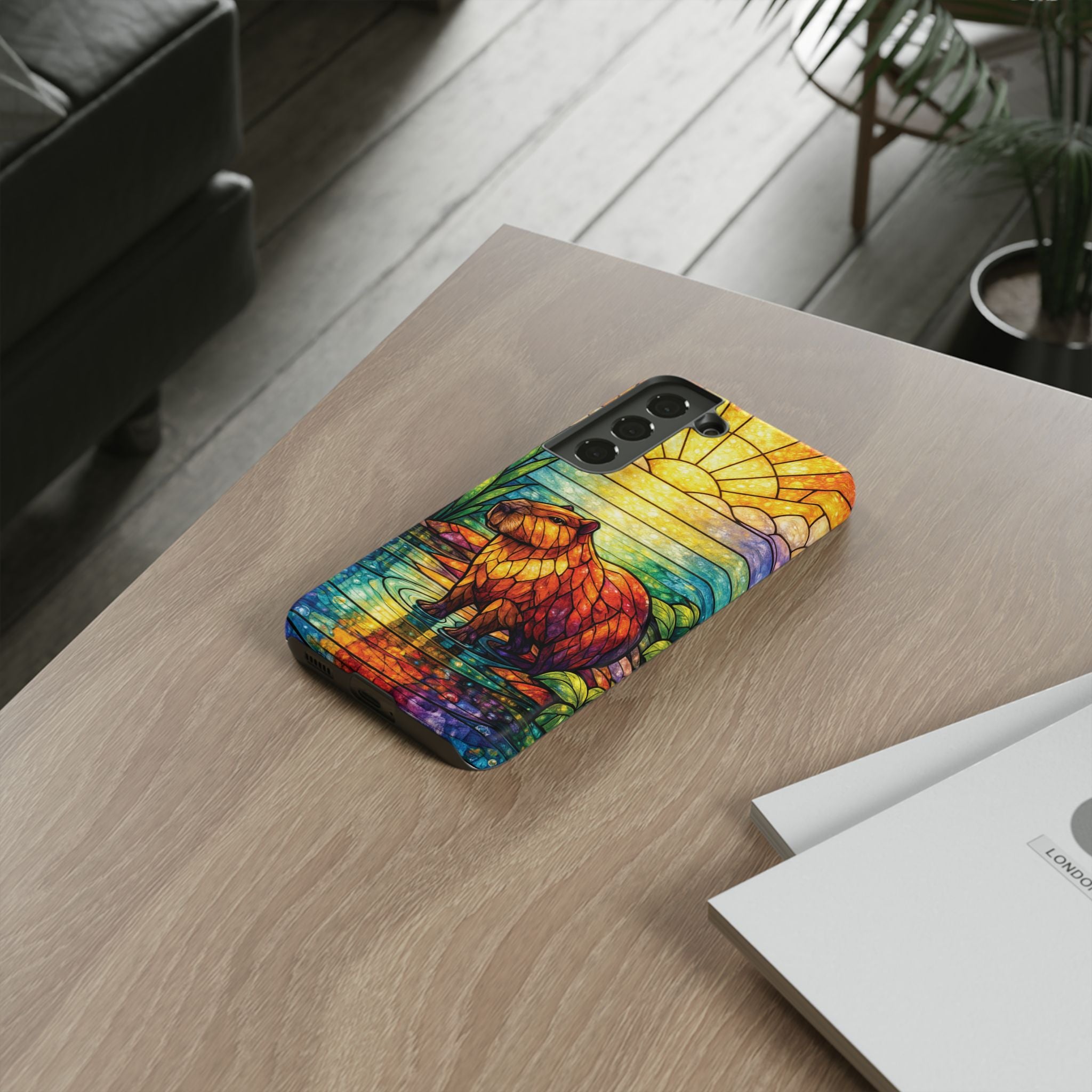 Capybara Stained Glass Galaxy Phone Case — "Tough Cases"