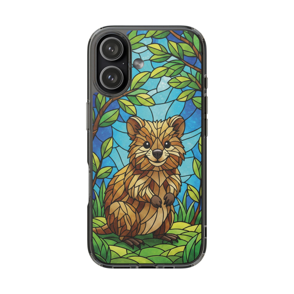 Quokka Phone Case Design Art Mobile Cover Phone Protection Device Skin Animal Print Stained Glass Art Australian Wildlife Gift Idea Phone