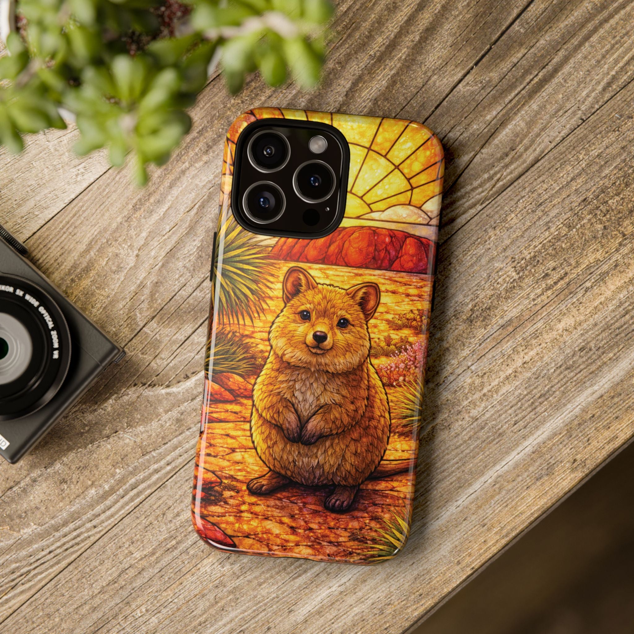 Quokka Stained-Glass Phone Case — Galaxy, iPhone & Pixel