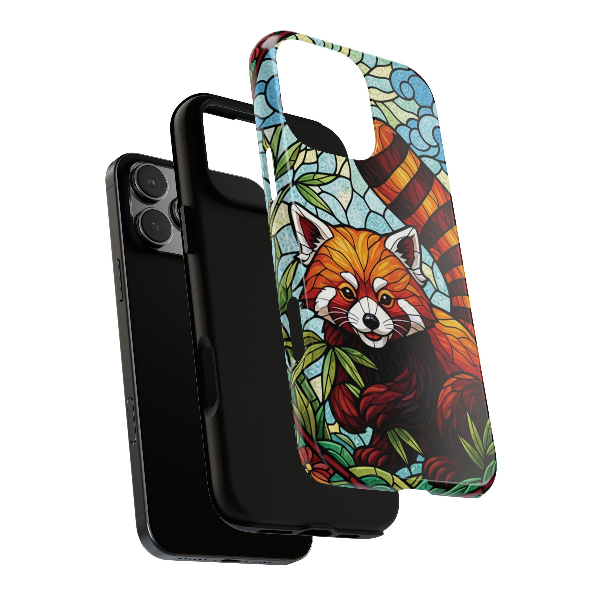 Red Panda Stained Glass Phone Case | Samsung iPhone Pixel
