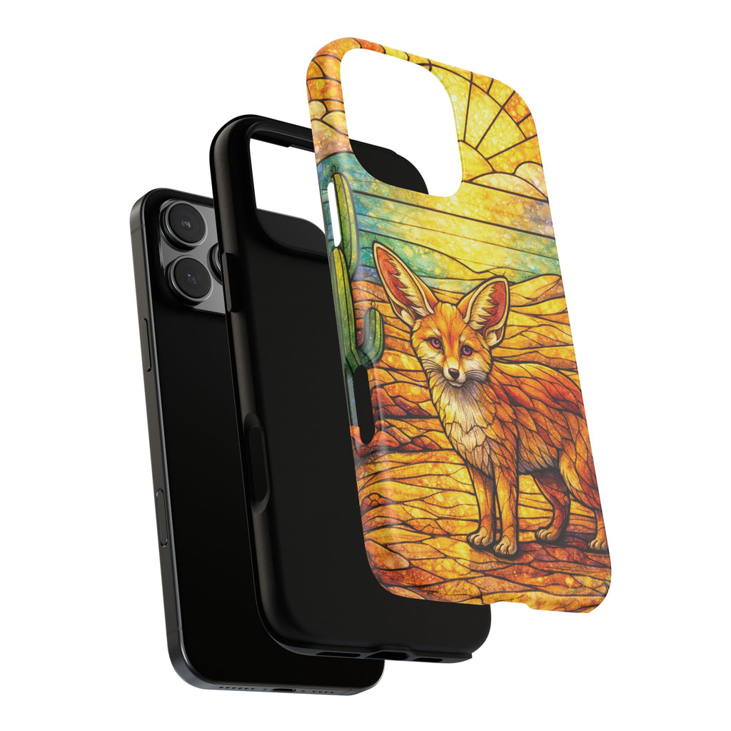Desert Fox Stained Glass Phone Case — Galaxy & iPhone Pixel Compatible