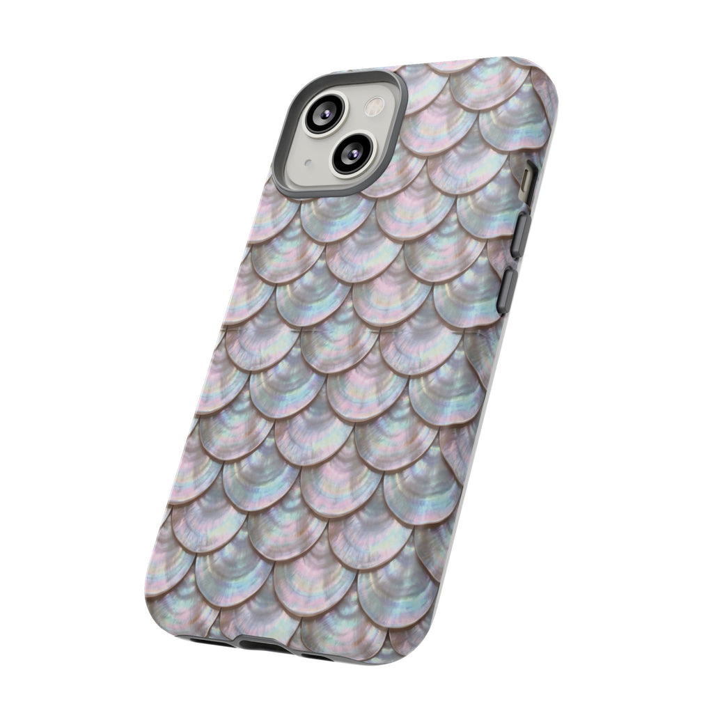 Mother of Pearl Scallop Scale Phone Case — Luxury Galaxy iPhone & Pixel