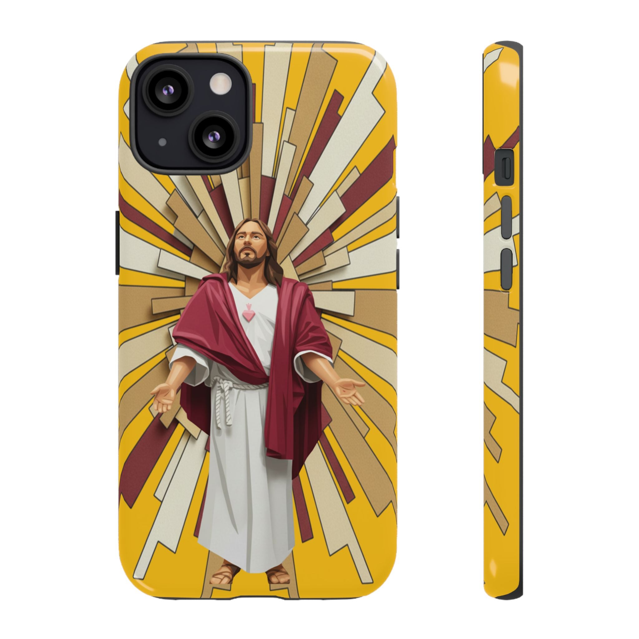 Radiant Jesus Art Phone Case | Christian Faith Inspirational Protective Cover