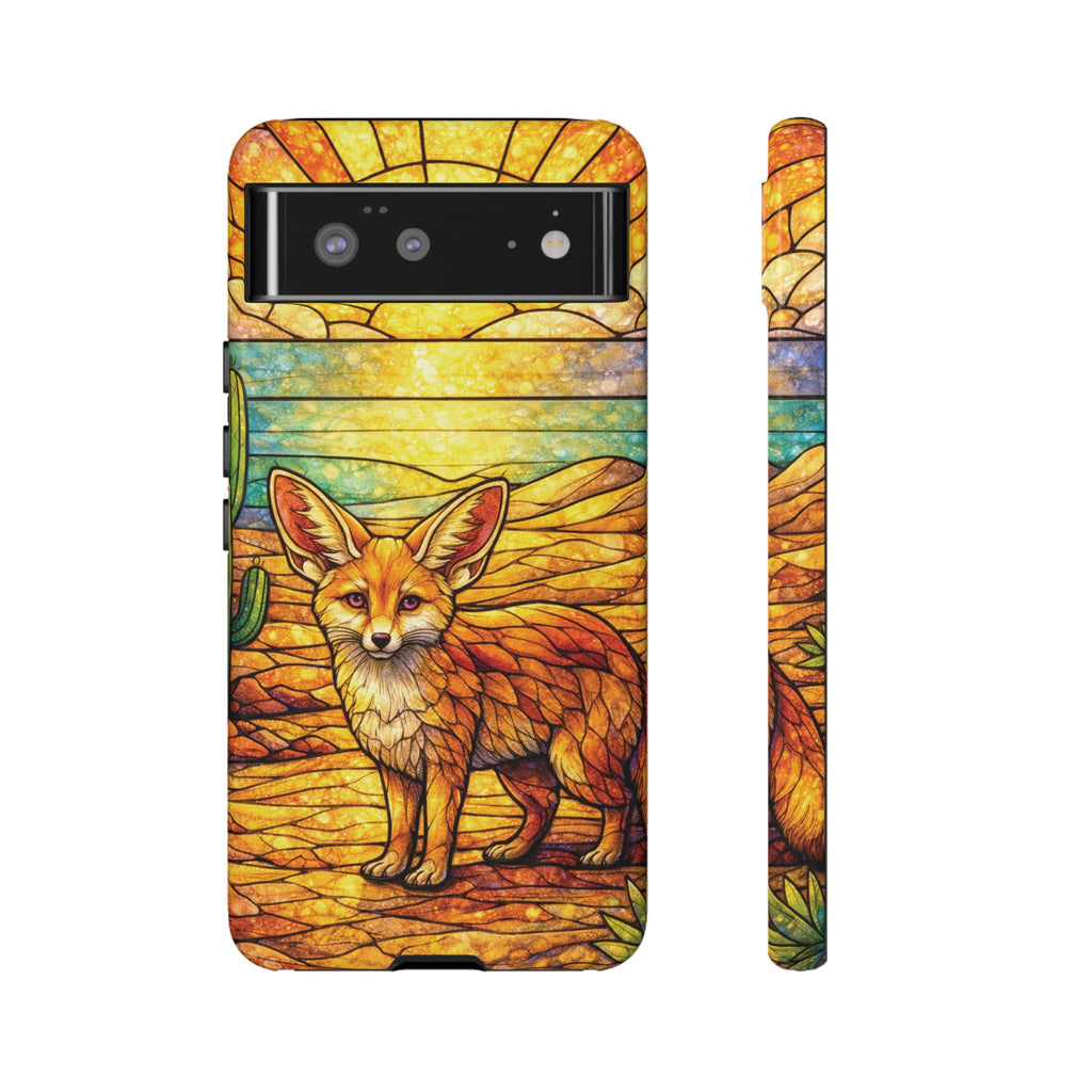 Desert Fox Stained Glass Phone Case — Galaxy & iPhone Pixel Compatible