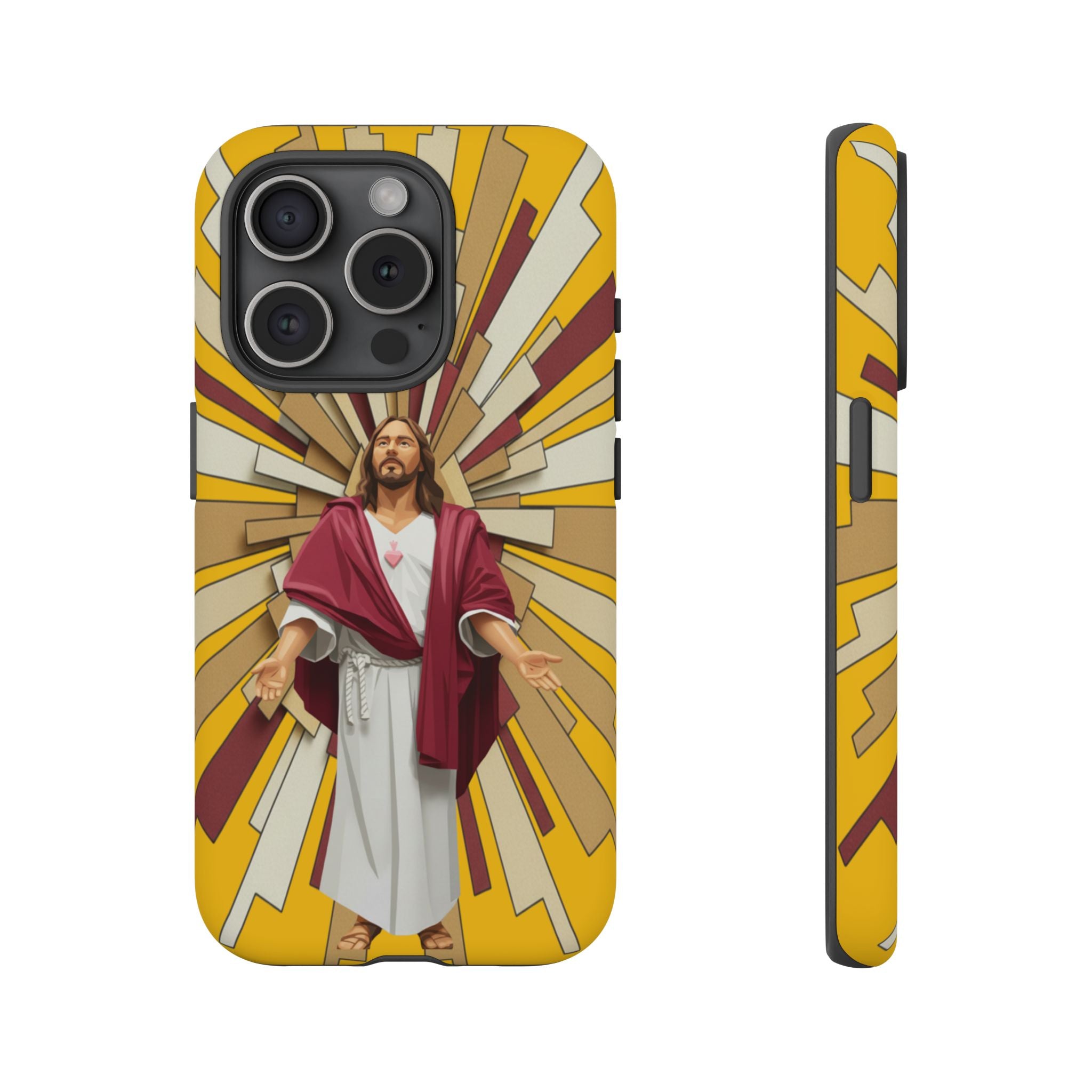 Radiant Jesus Art Phone Case | Christian Faith Inspirational Protective Cover