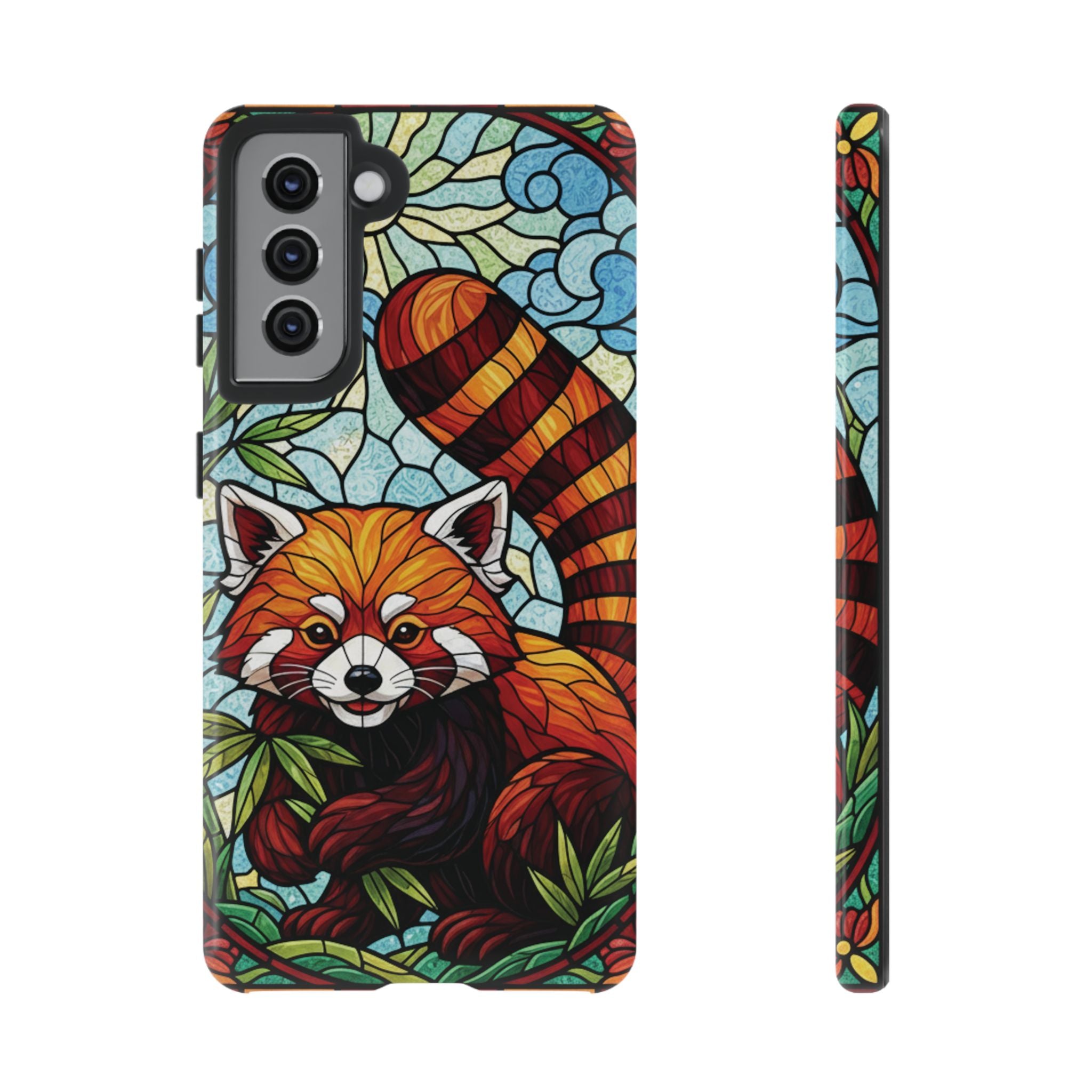 Red Panda Stained Glass Phone Case | Samsung iPhone Pixel