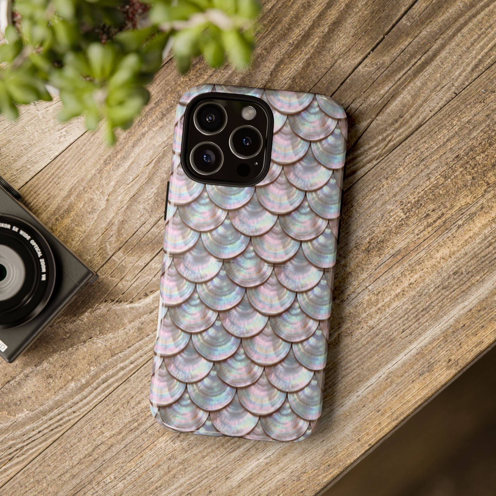 Mother of Pearl Scallop Scale Phone Case — Luxury Galaxy iPhone & Pixel