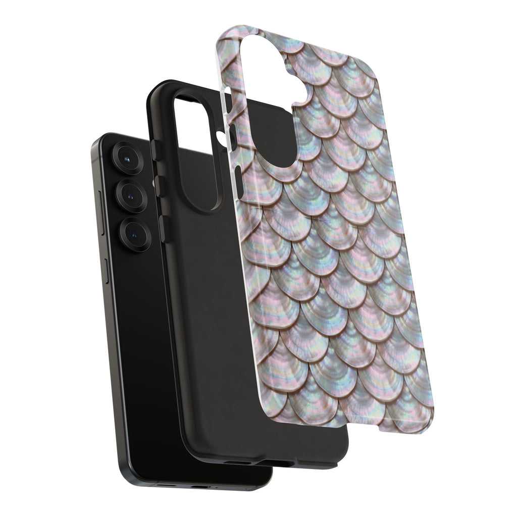 Mother of Pearl Scallop Scale Phone Case — Luxury Galaxy iPhone & Pixel