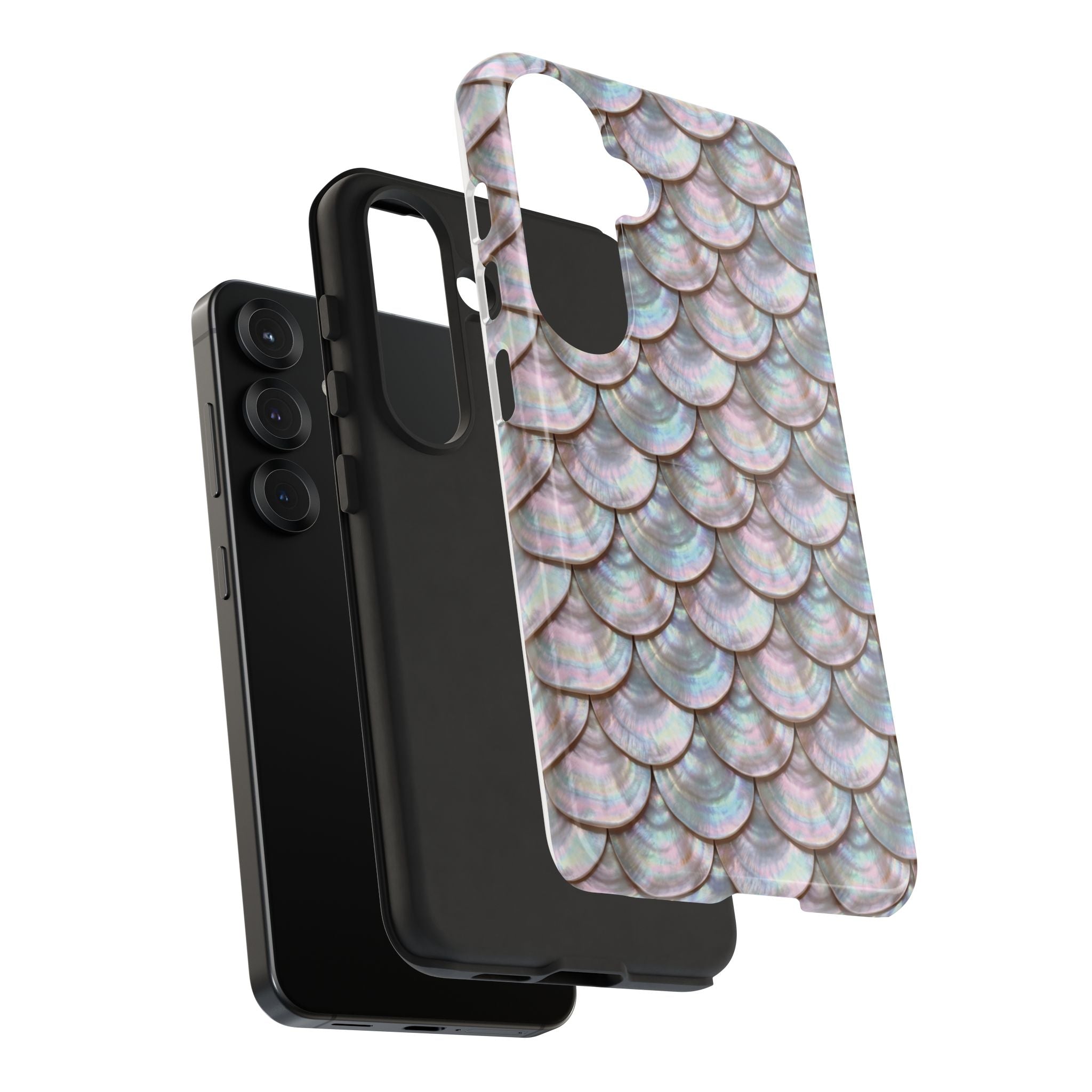Mother of Pearl Scallop Scale Phone Case — Luxury Galaxy iPhone & Pixel