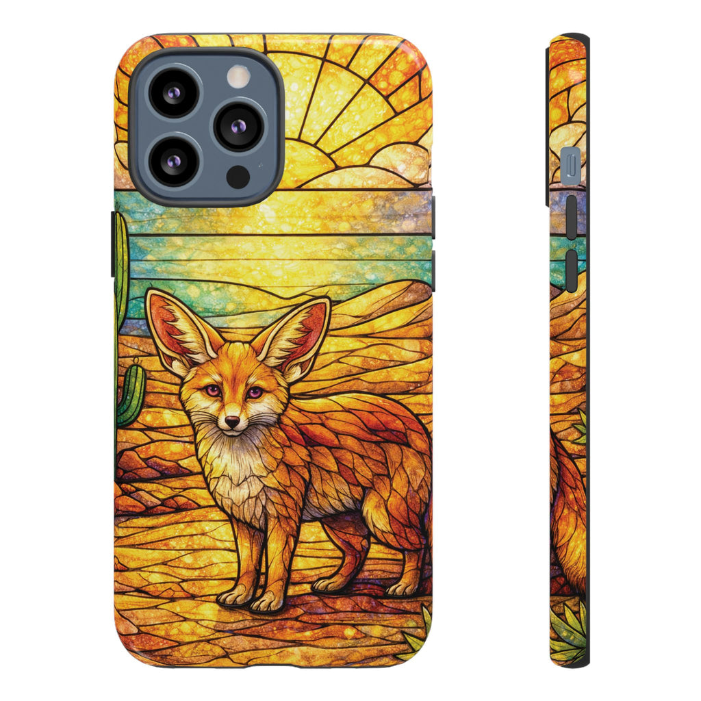 Desert Fox Stained Glass Phone Case — Galaxy & iPhone Pixel Compatible
