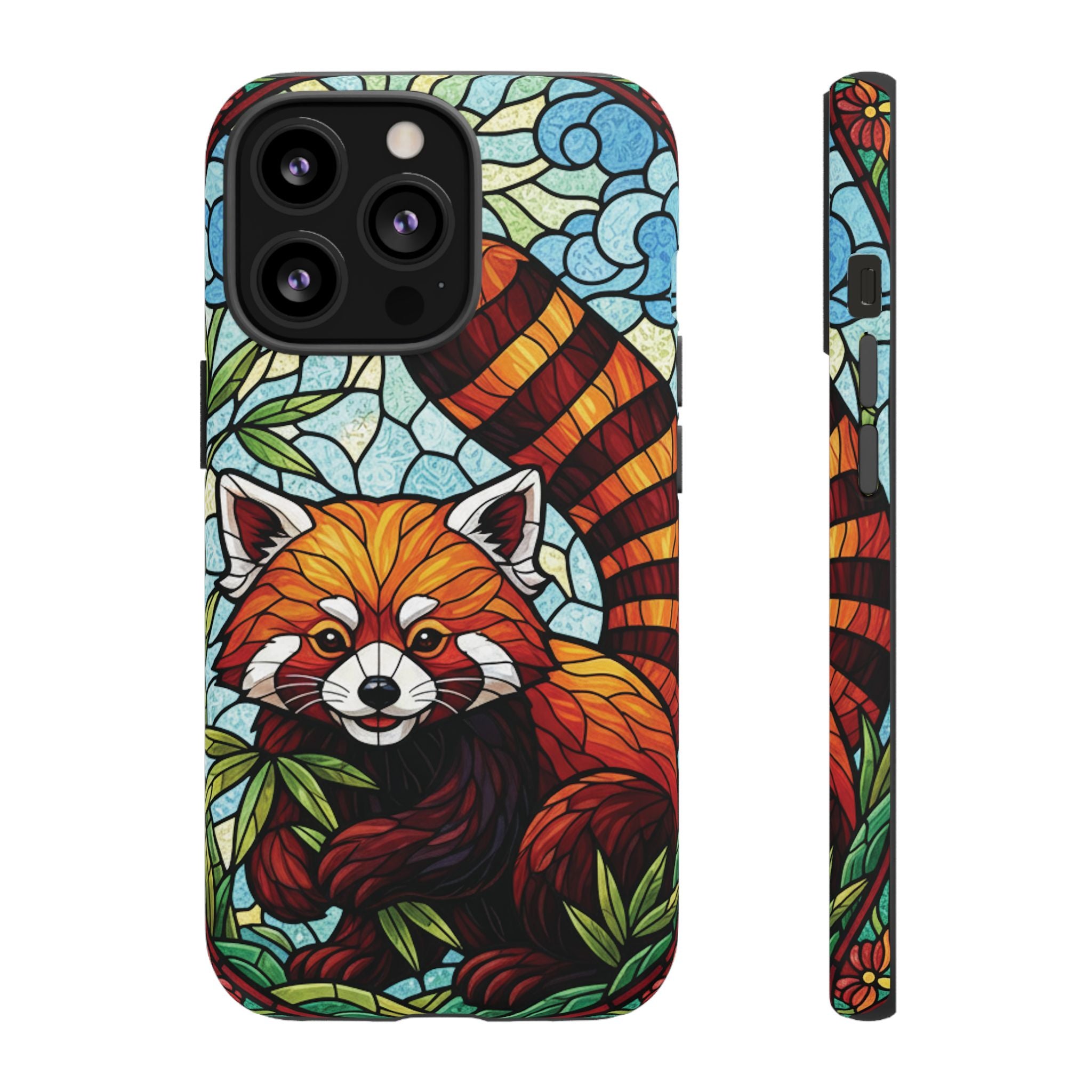 Red Panda Stained Glass Phone Case | Samsung iPhone Pixel