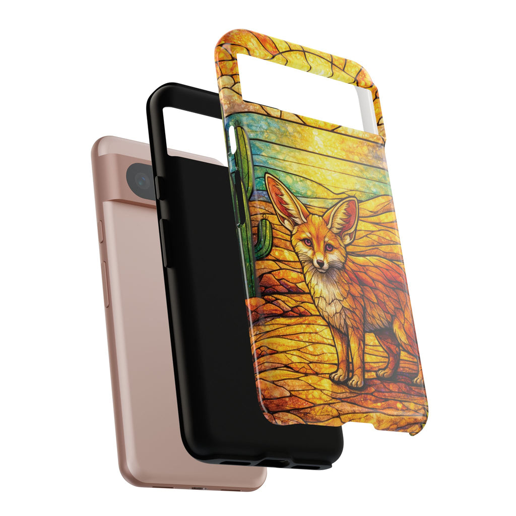 Desert Fox Stained Glass Phone Case — Galaxy & iPhone Pixel Compatible