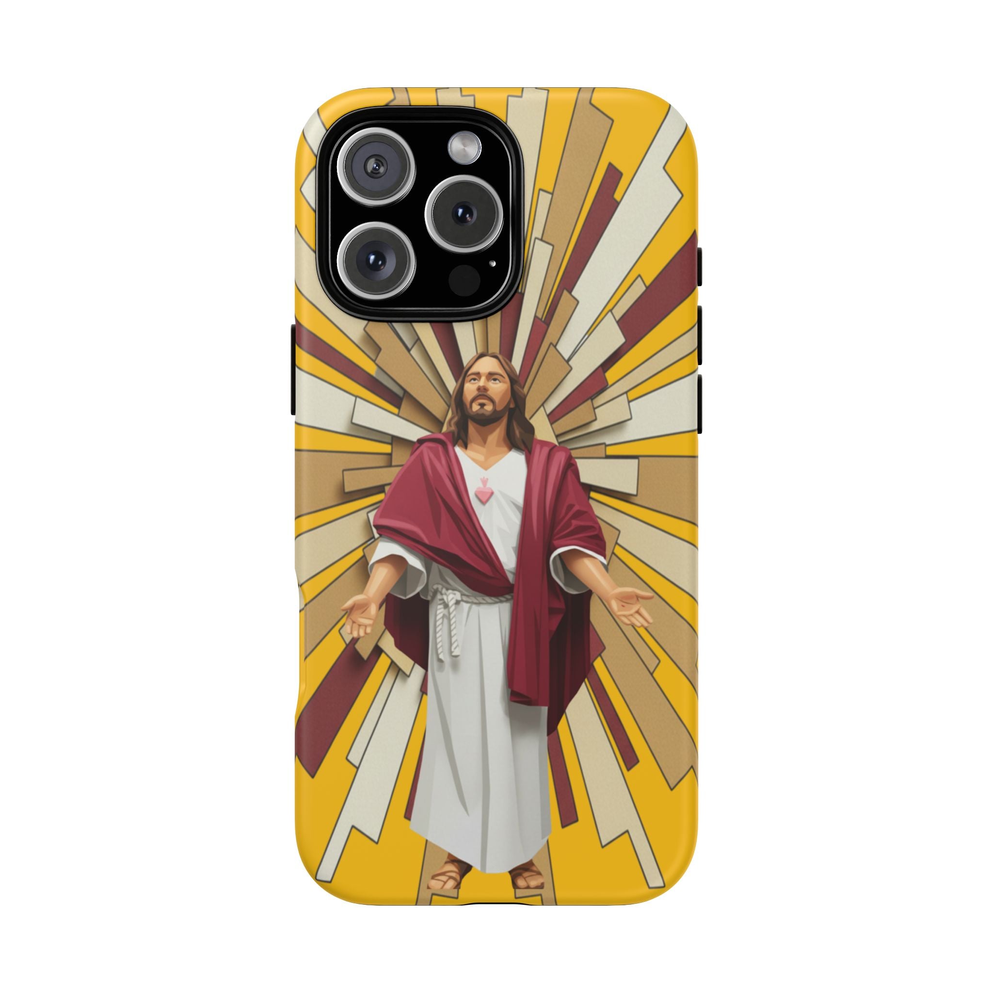 Radiant Jesus Art Phone Case | Christian Faith Inspirational Protective Cover