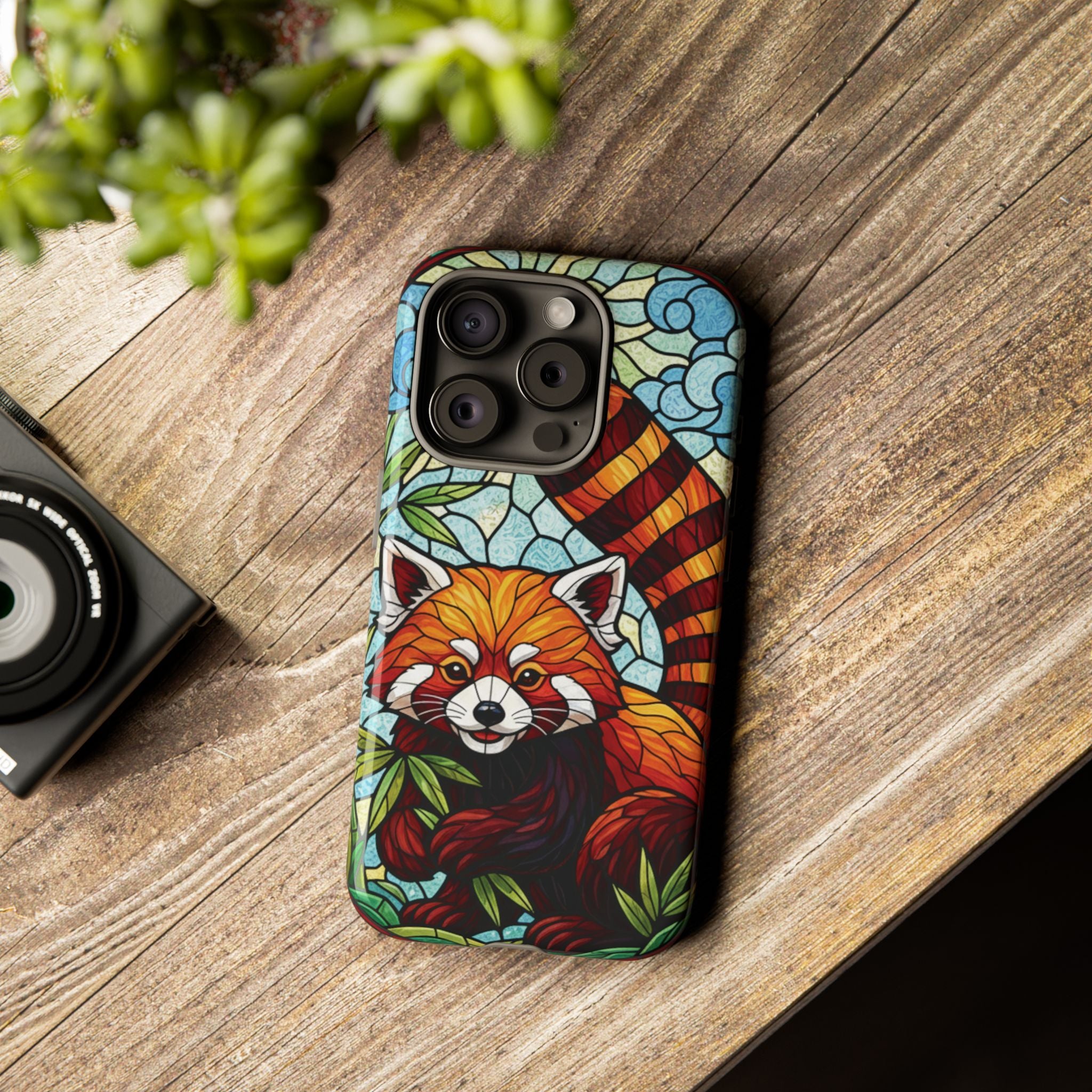 Red Panda Stained Glass Phone Case | Samsung iPhone Pixel