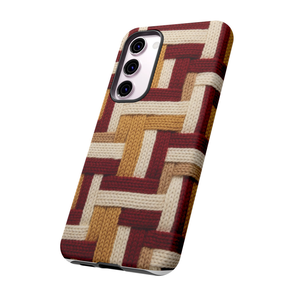 Yarn Pattern Phone Case Cozy Knit Texture Smartphone Protective Cover Elegant Design Mobile Device Cases for Samsung iPhone Pixel Models