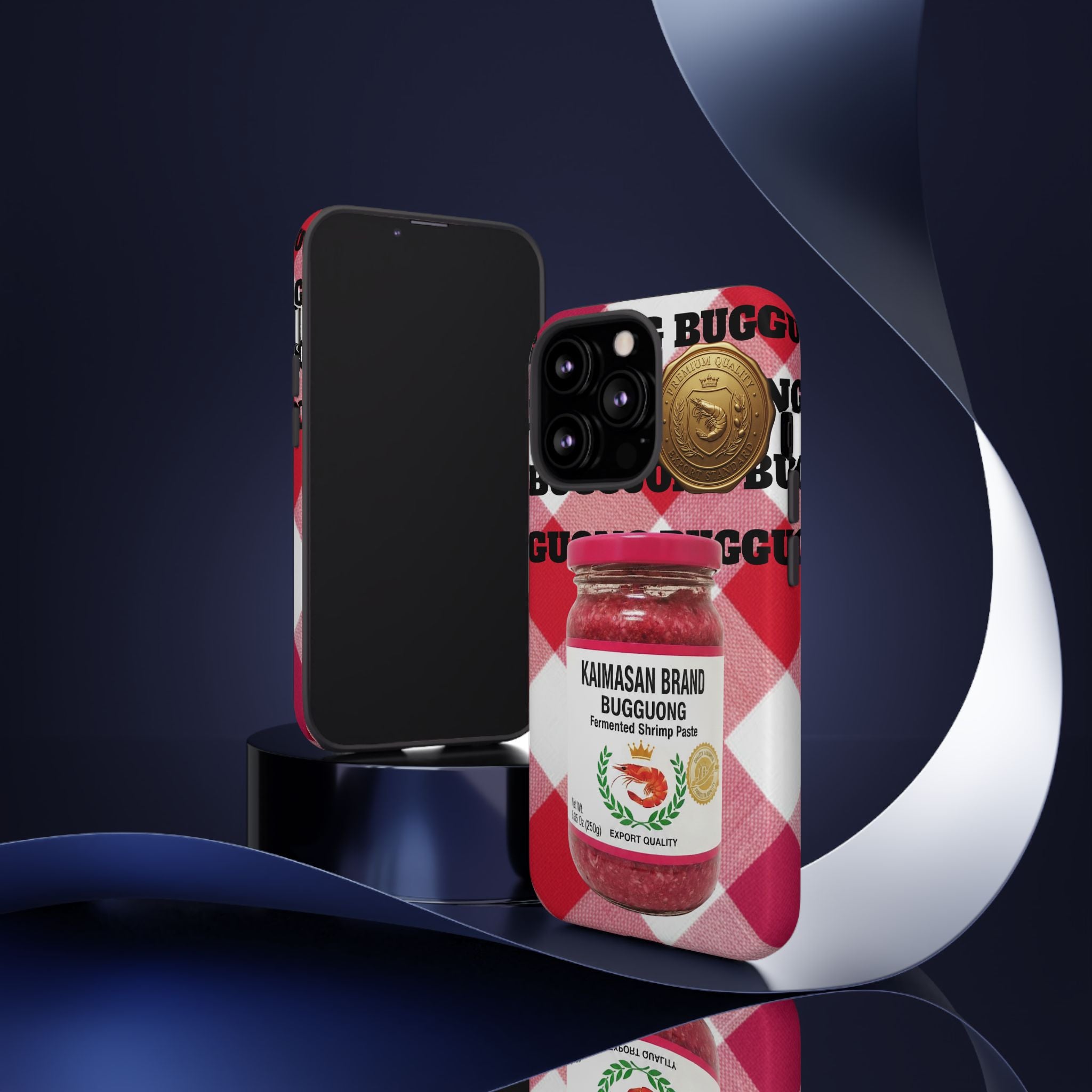 Red Gingham Phone Case Filipino Food Lover Gingham Pattern Phone Accessory Foodie Philippine Cuisine Lover Gift for Foodies