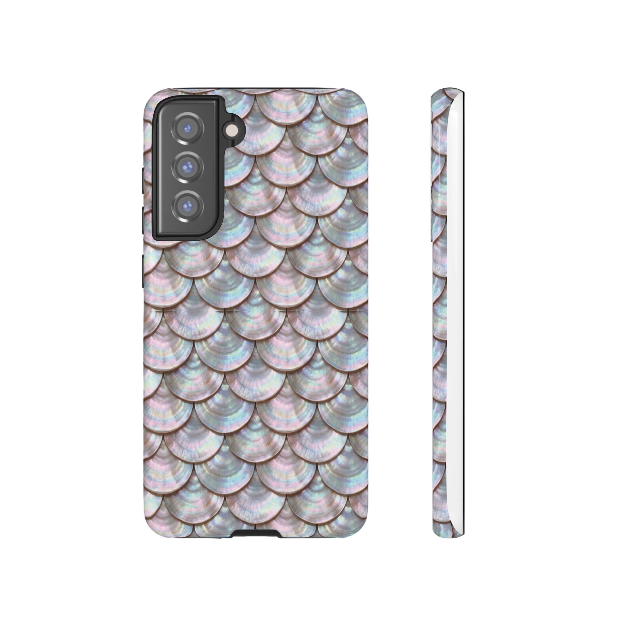 Mother of Pearl Scallop Scale Phone Case — Luxury Galaxy iPhone & Pixel