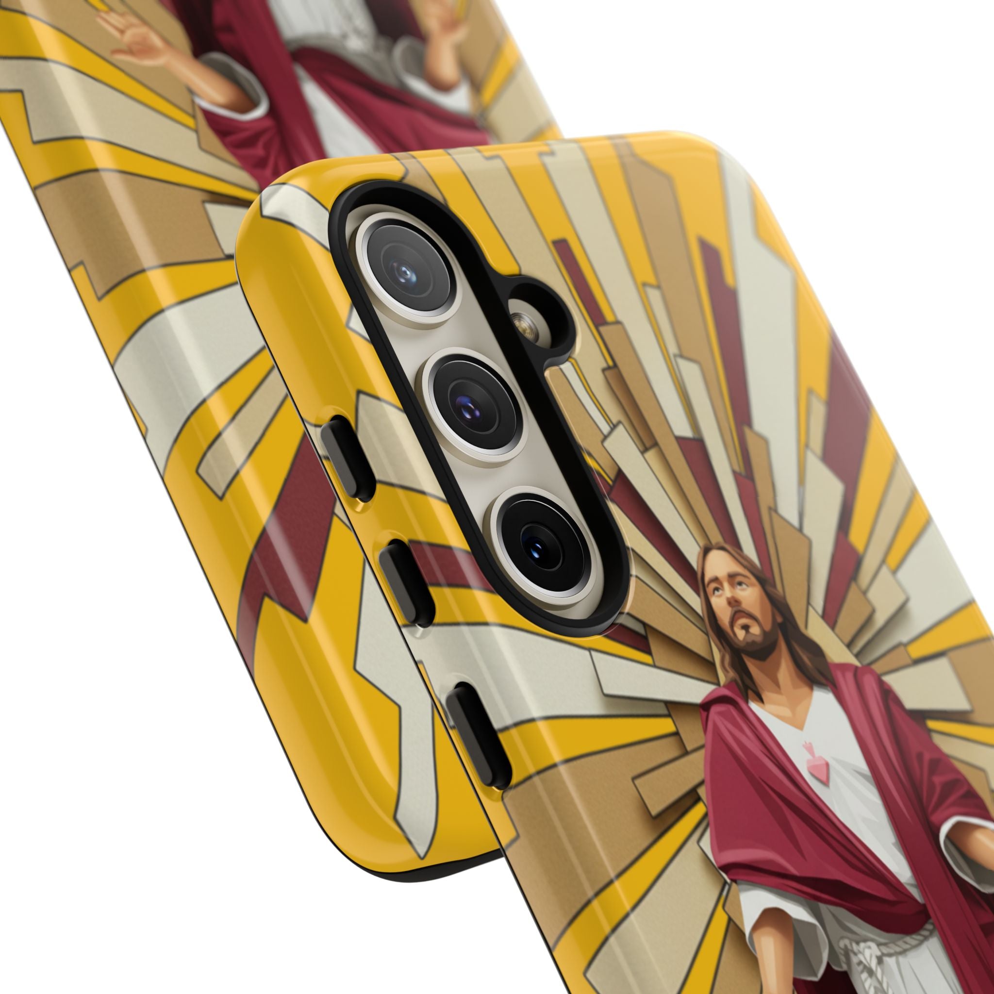 Radiant Jesus Art Phone Case | Christian Faith Inspirational Protective Cover