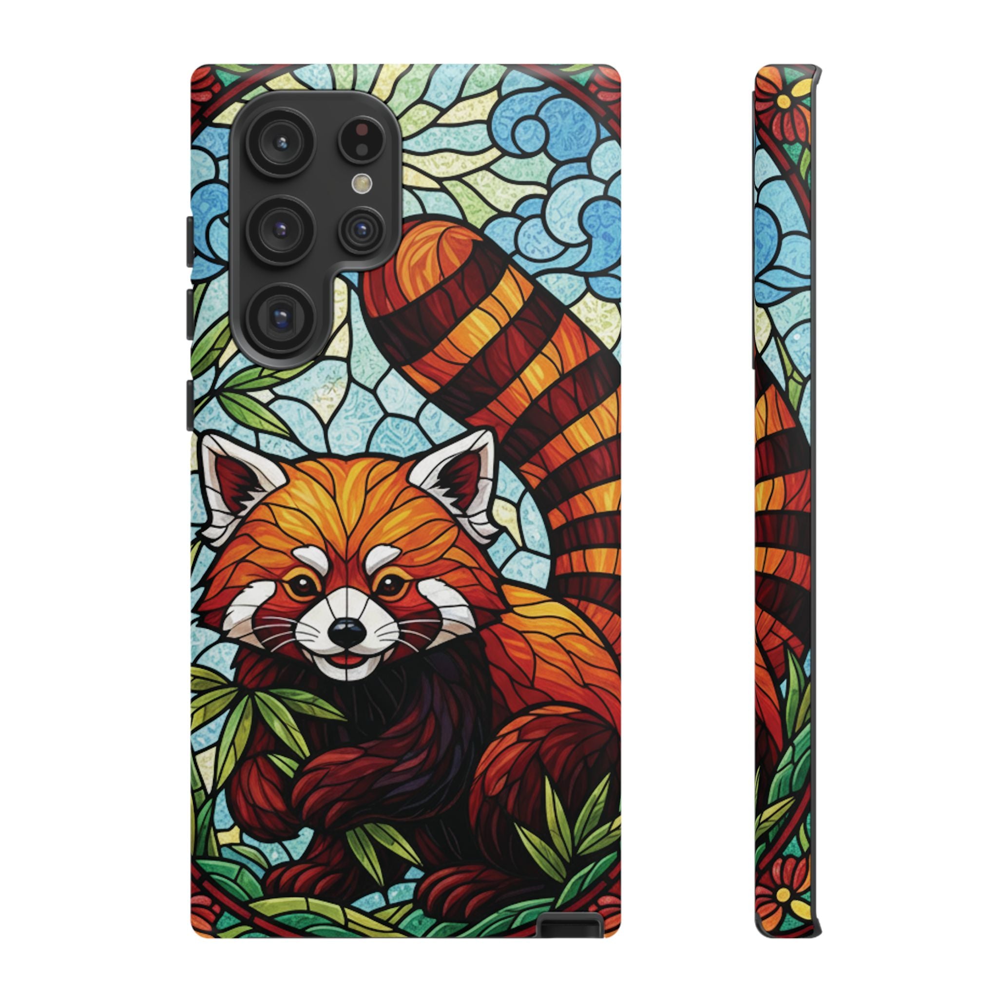 Red Panda Stained Glass Phone Case | Samsung iPhone Pixel
