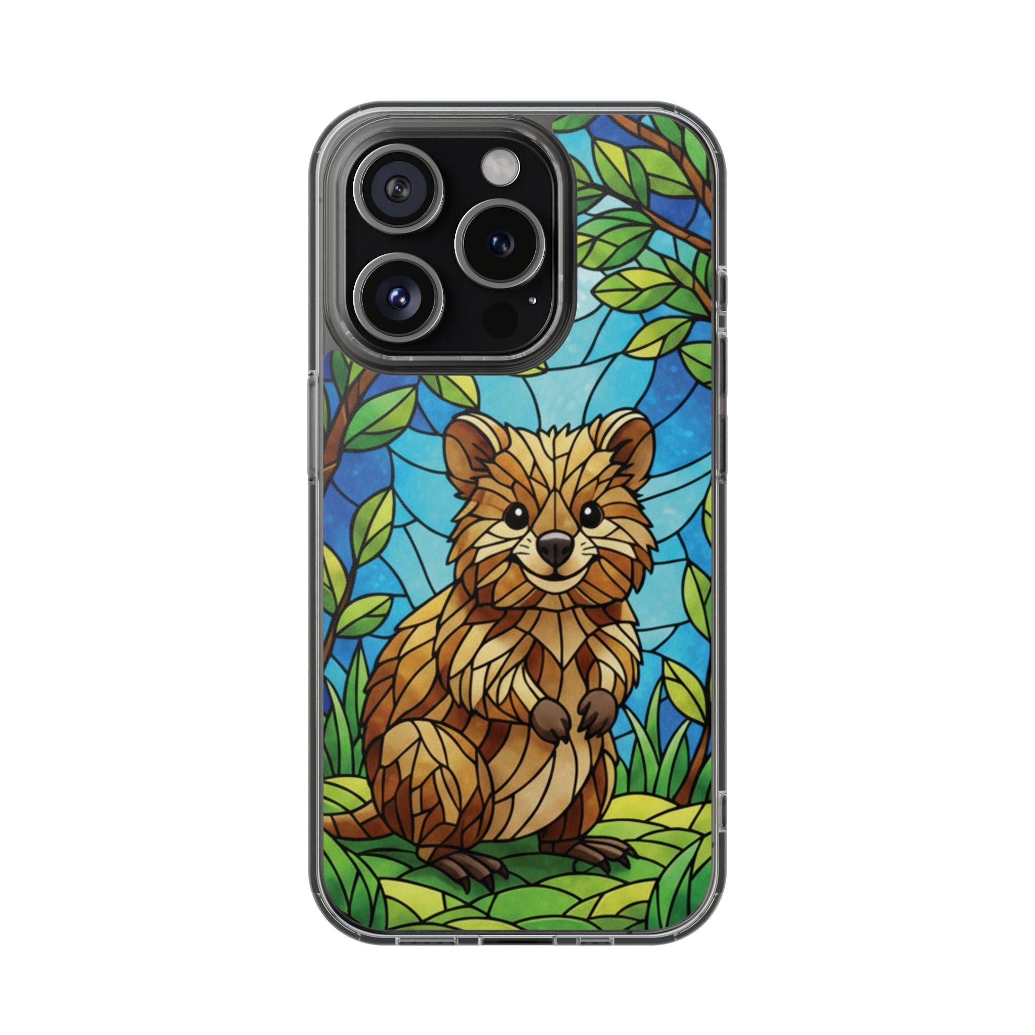 Quokka Phone Case Design Art Mobile Cover Phone Protection Device Skin Animal Print Stained Glass Art Australian Wildlife Gift Idea Phone