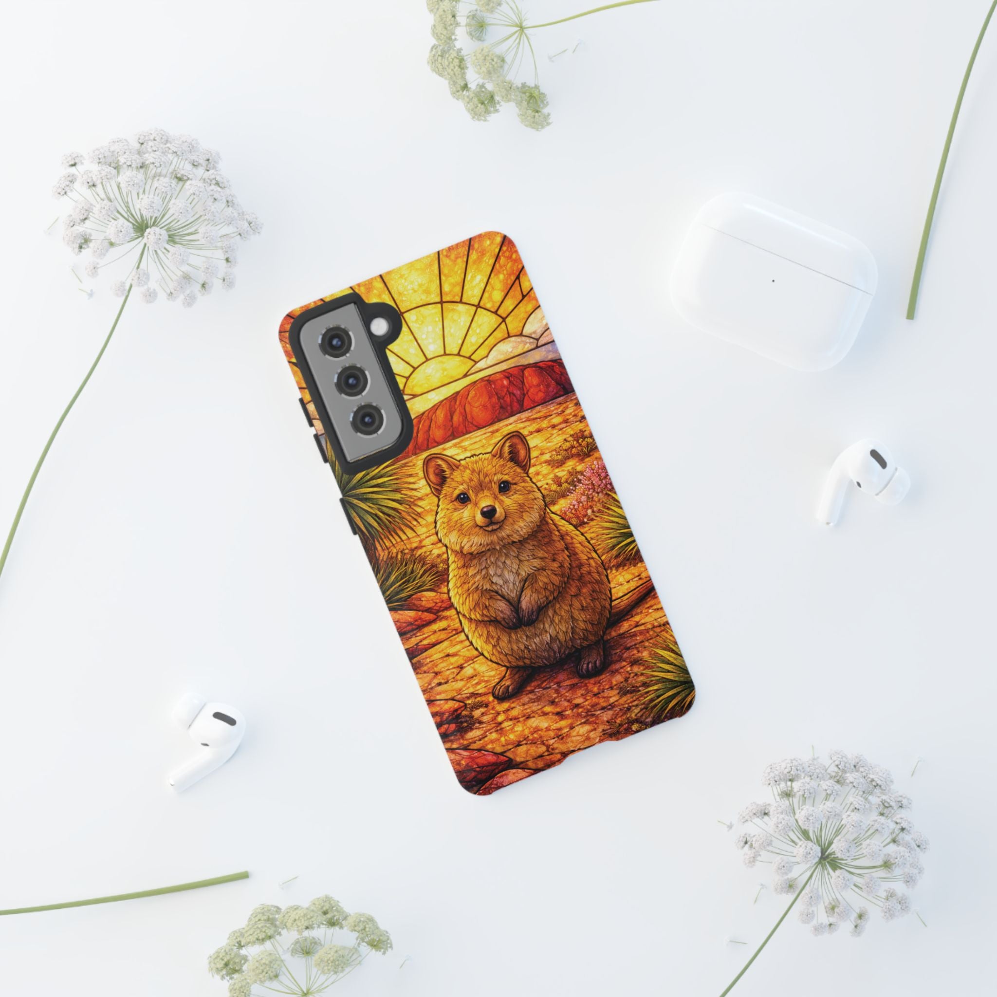 Quokka Stained-Glass Phone Case — Galaxy, iPhone & Pixel