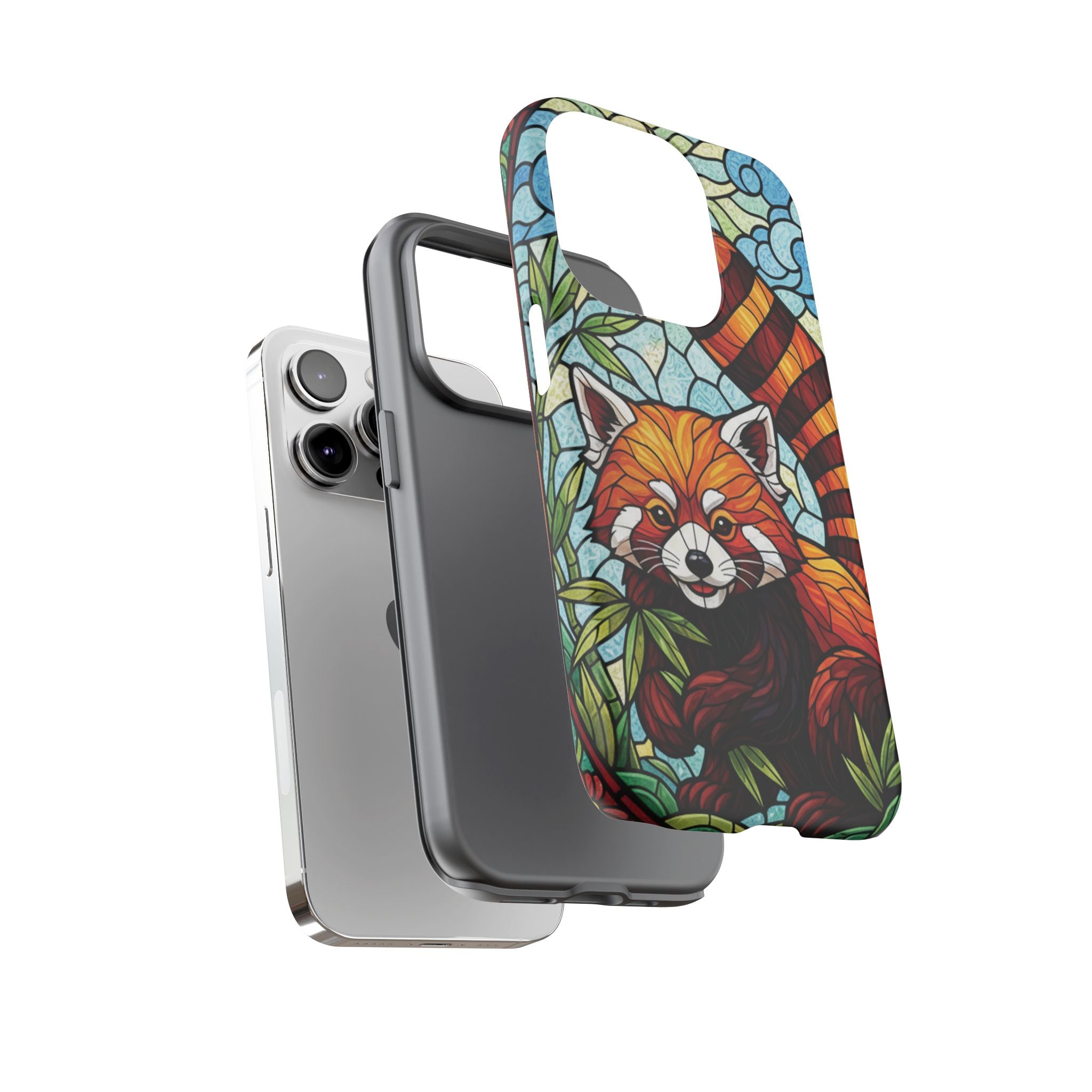 Red Panda Stained Glass Phone Case | Samsung iPhone Pixel